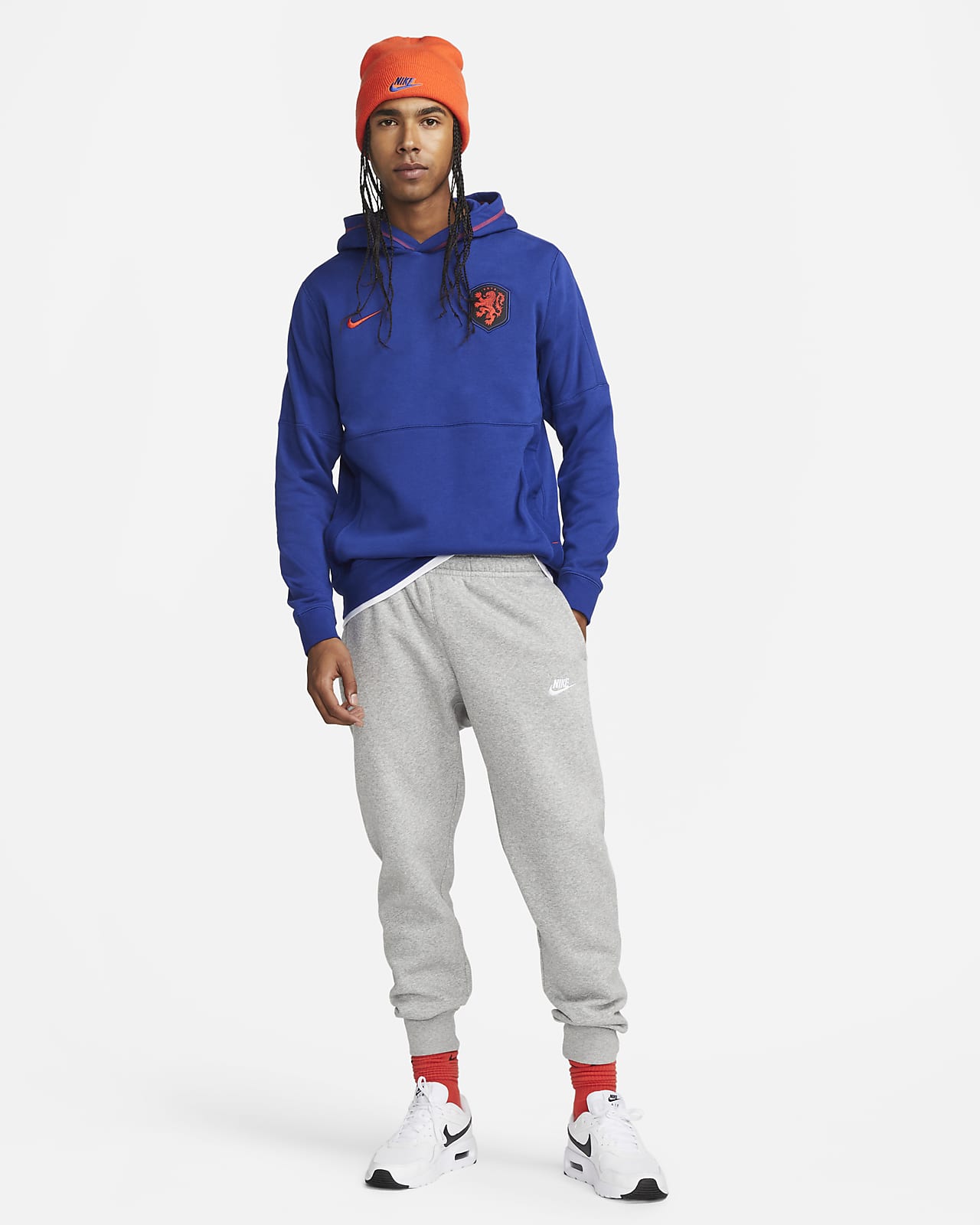 Netherlands Men's French Terry Football Hoodie. Nike IE