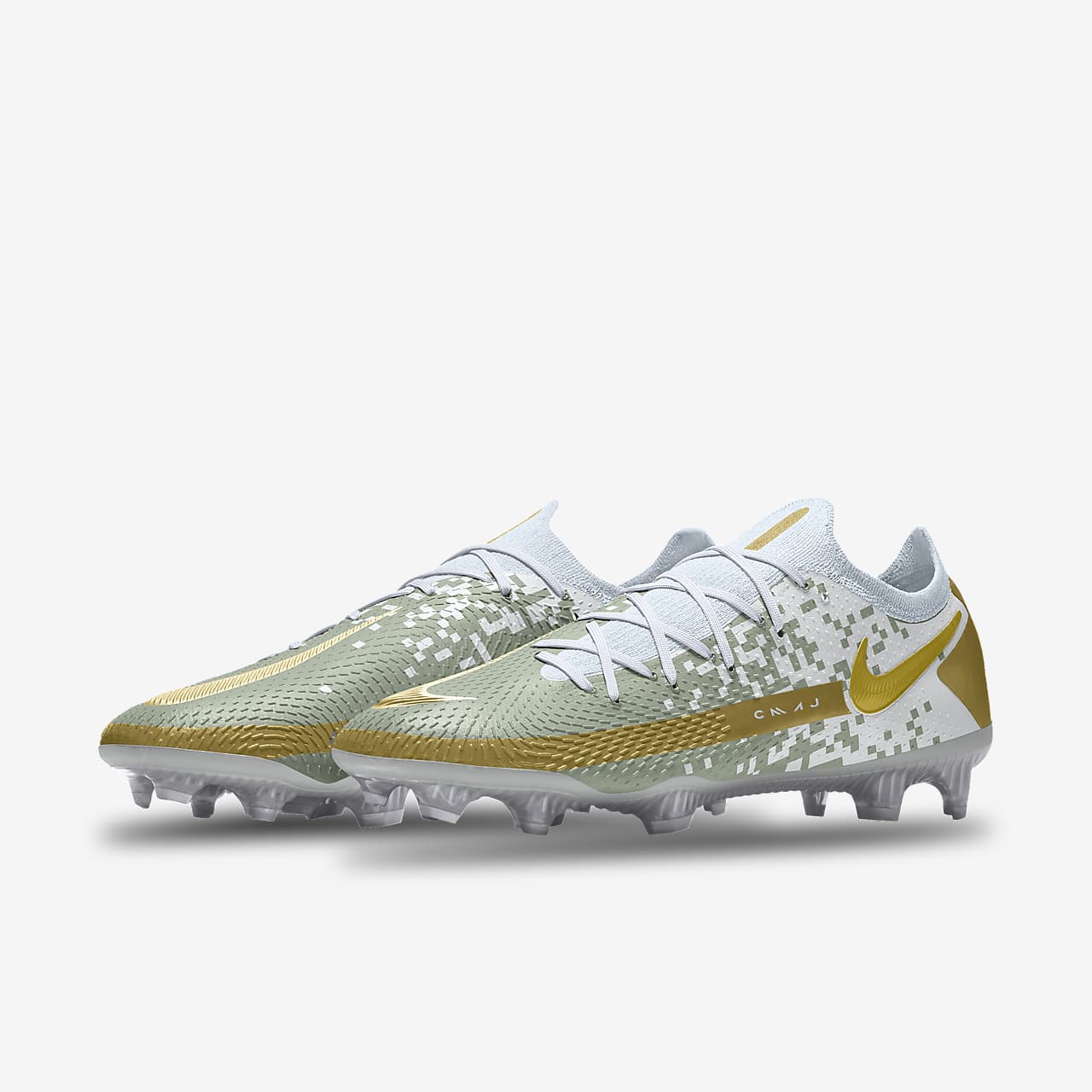 white and gold soccer cleats nike