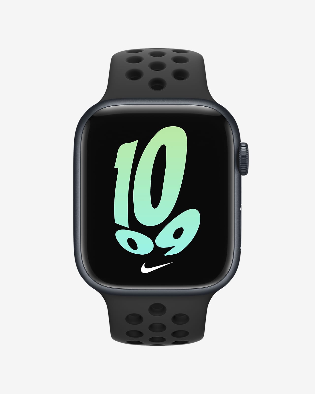 Apple Watch Nike Series 7 (GPS) mit Nike Sportarmband  45-mm-Aluminiumgehäuse in Mitternacht. Nike DE