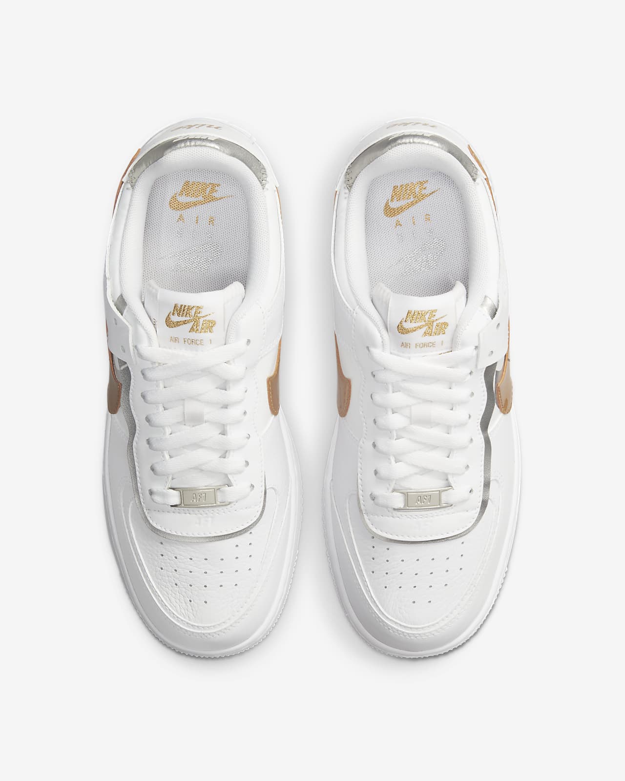nike air force with gold detail