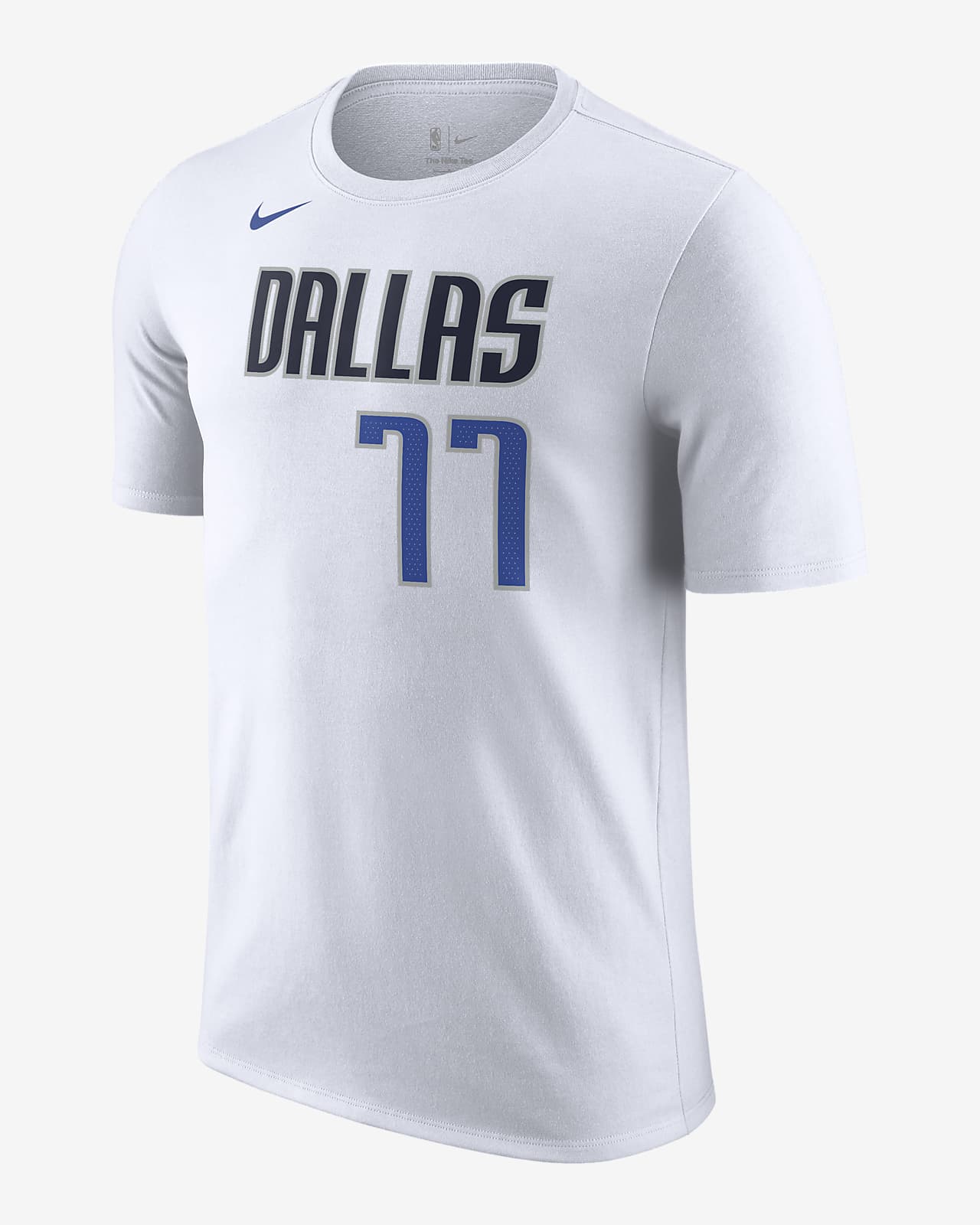 Nike Men's Dallas Mavericks Luka Doncic #77 White T-Shirt, Medium