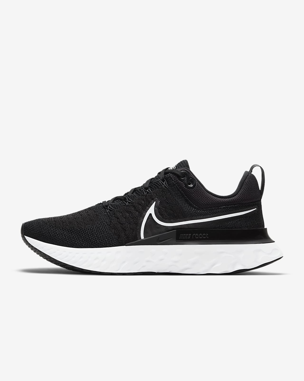 nike react infinity run black and white