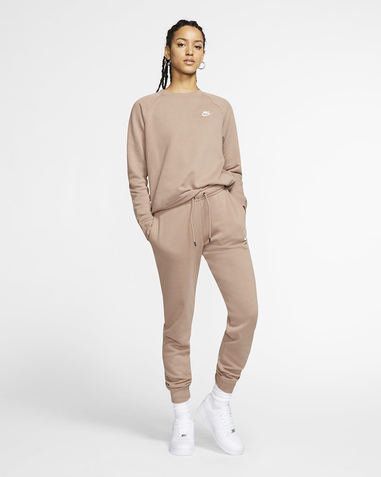 Blusão Nike Sportswear Essential Fleece Crew Feminino Ref BV4112