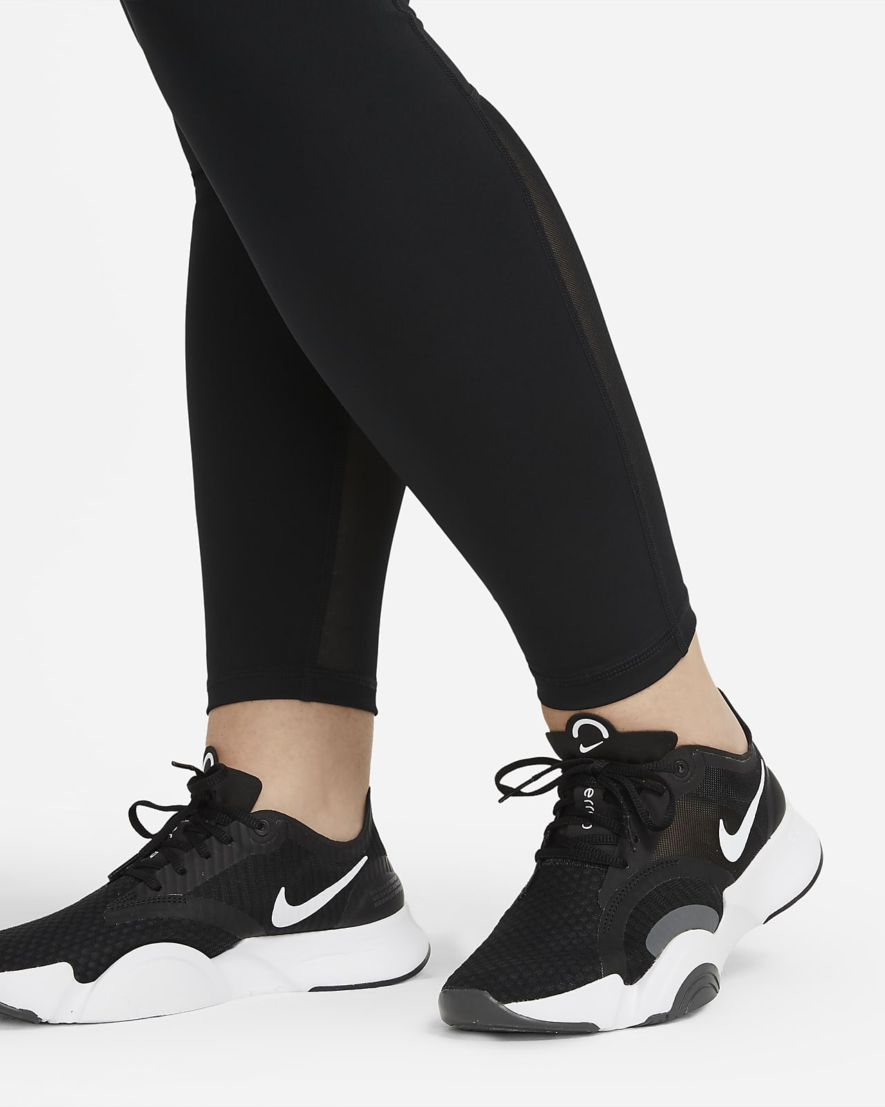 Plus Size Black Biker-short Length Tights & Leggings. Nike IN