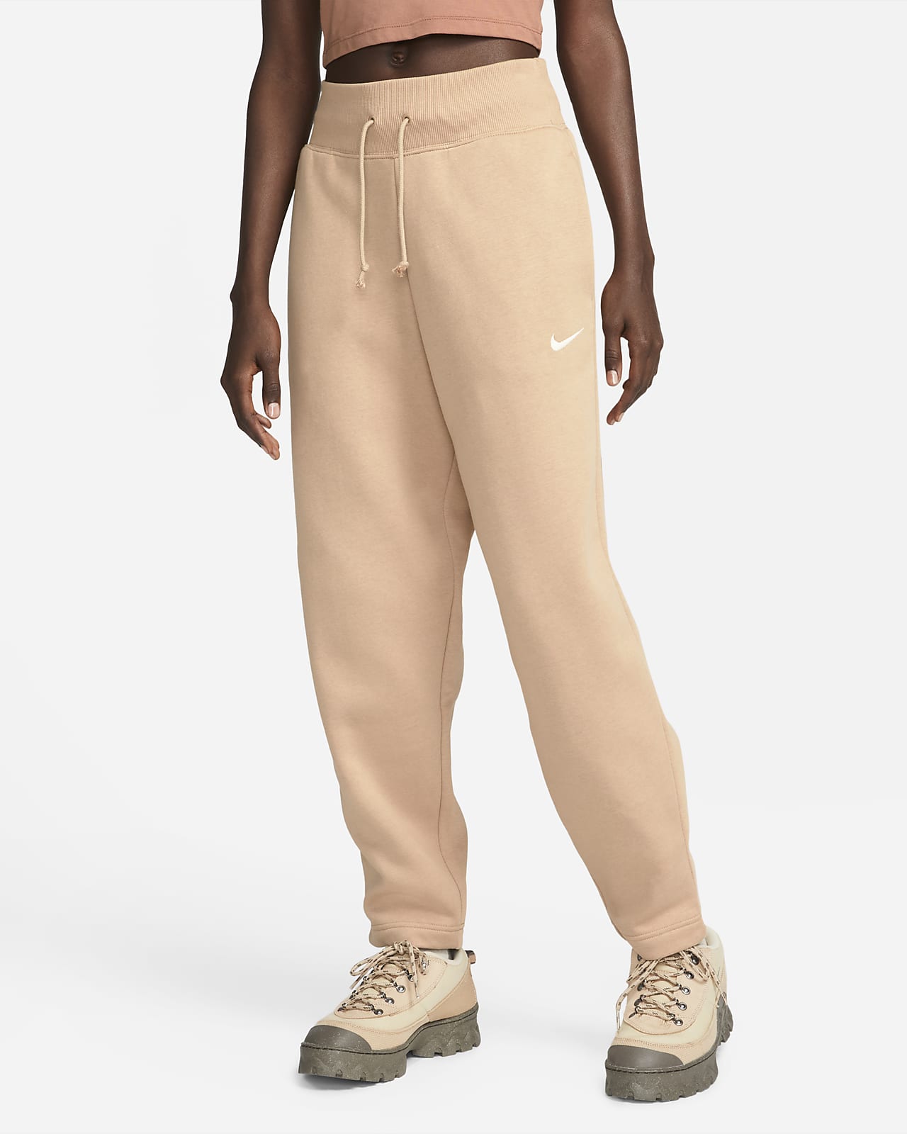 Nike Sportswear Phoenix Fleecesweatpants med høj talje og buede ben