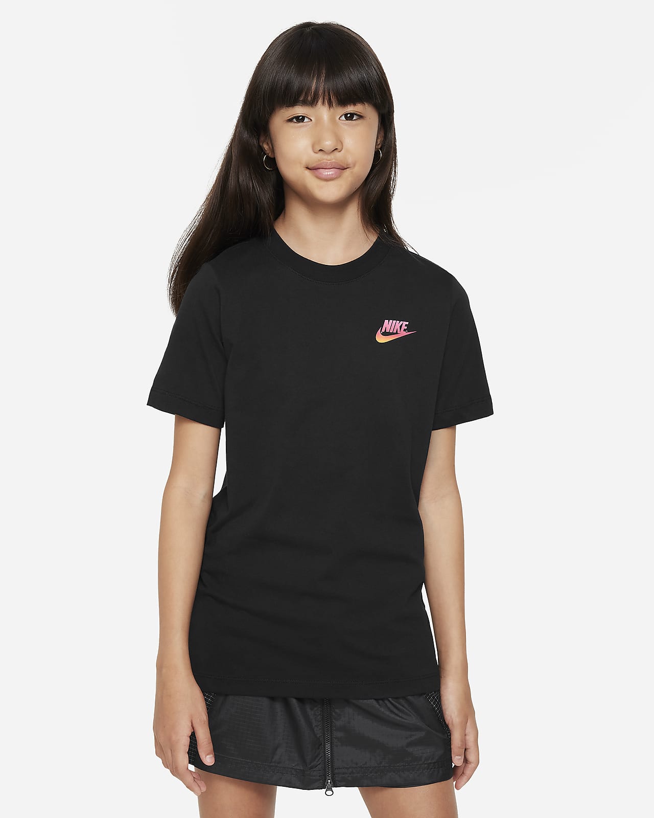 Girls black nike on sale top