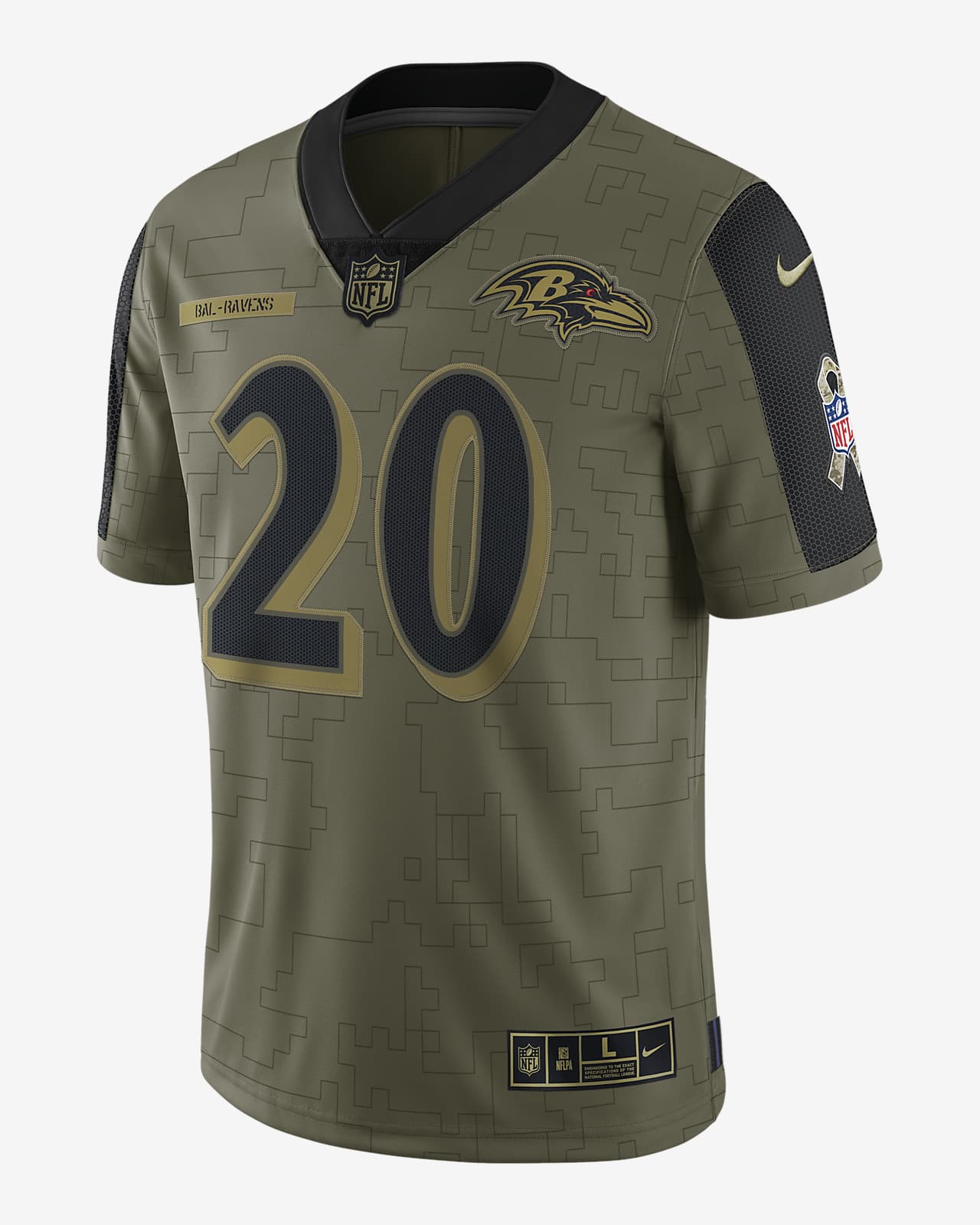 NFL Baltimore Ravens Salute to Service (Ed Reed) Men's Limited Football Jersey