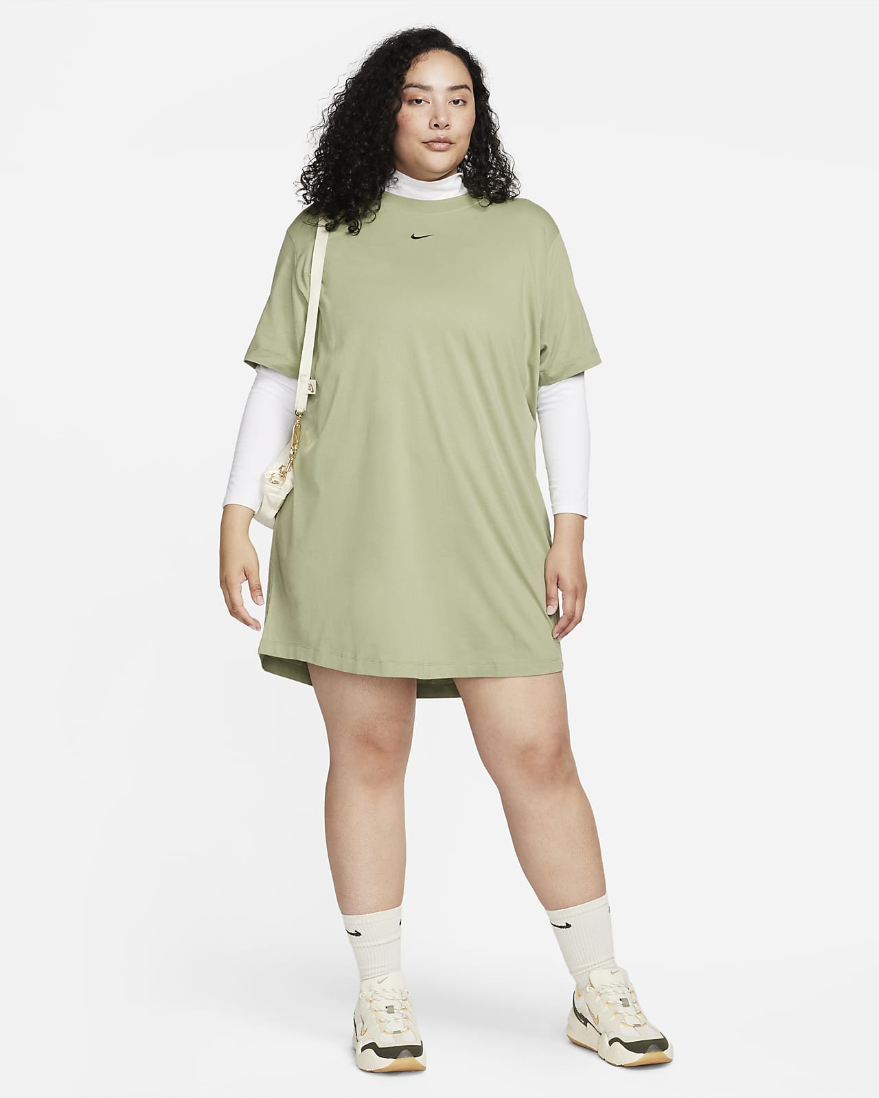 zebra Lamme stå Nike Sportswear Essential Women's Short-Sleeve T-Shirt Dress (Plus Size).  Nike.com