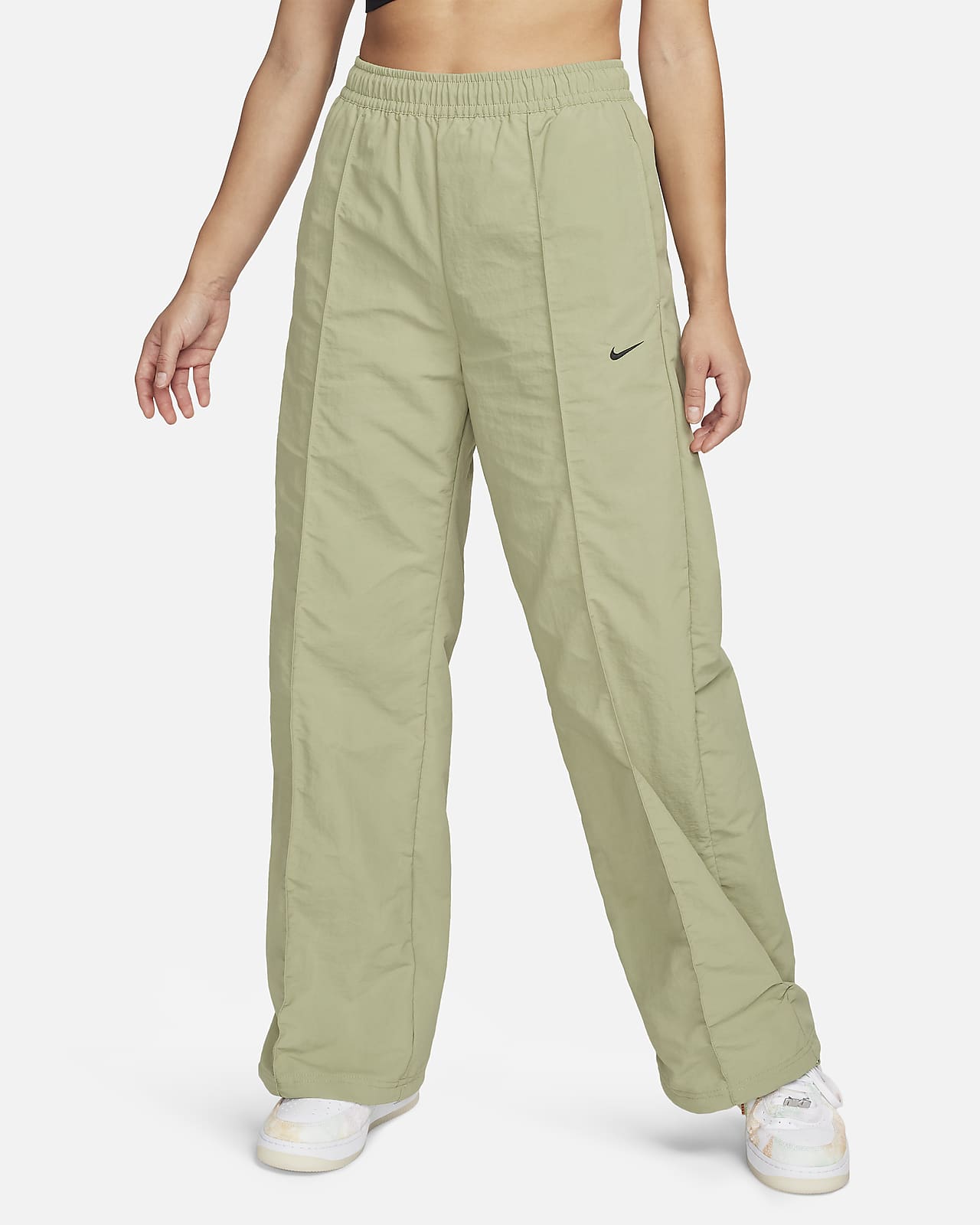 Pants de tiro medio con dobladillo abierto para mujer Nike Sportswear Everything Wovens