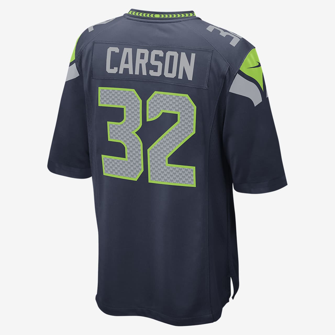 دوتس جده NFL Seattle Seahawks (Chris Carson) Men's Game Football Jersey دوتس جده