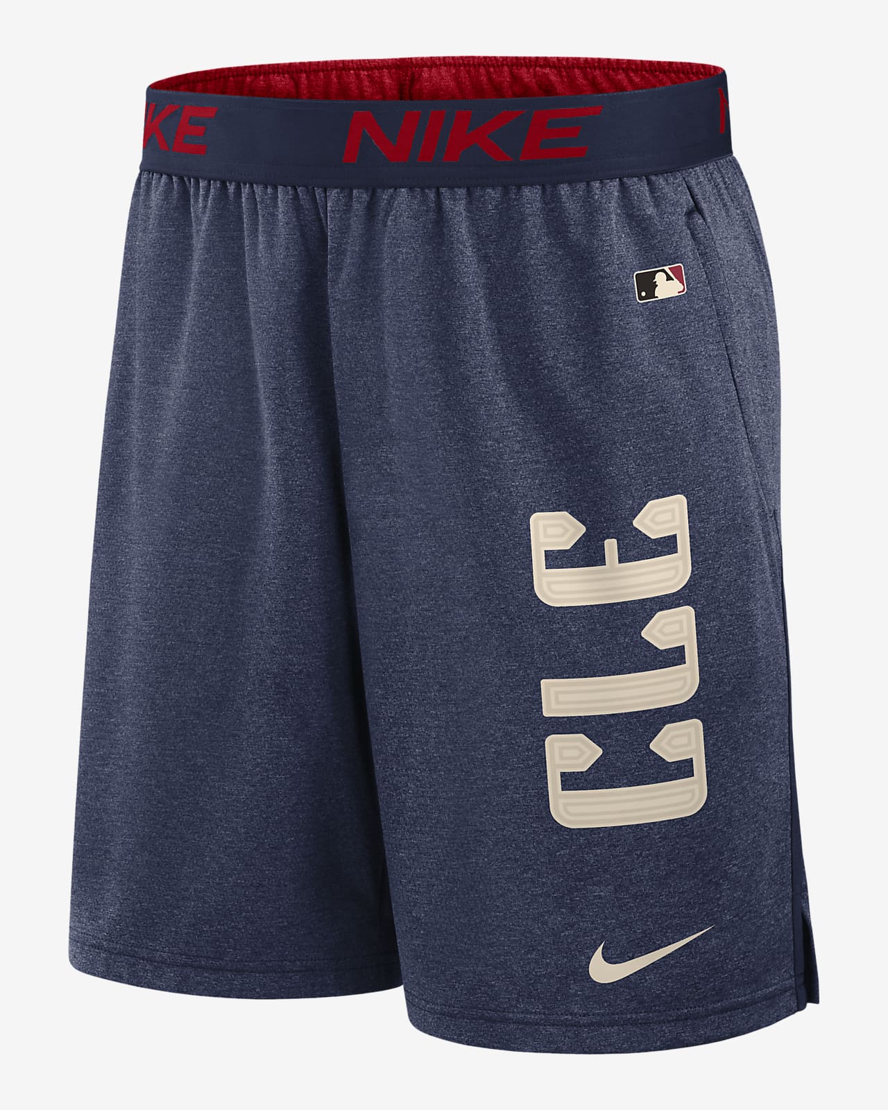 Shorts Nike Dri-FIT de la MLB para hombre Cleveland Guardians City Connect Practice