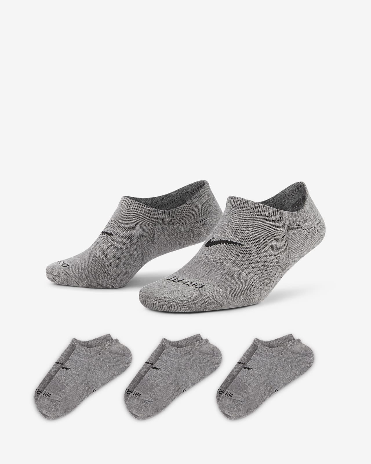 Calcetines invisibles de entrenamiento para mujer Nike Everyday Plus  Cushioned (3 pares)