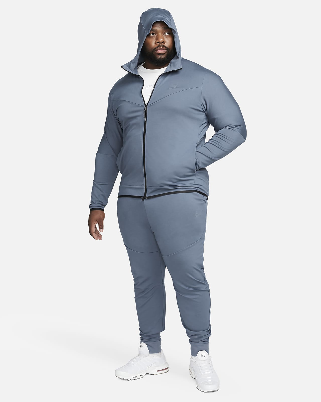 Nike Sportswear Tech Fleece Full Zip Hoodie & Joggers Set Grey