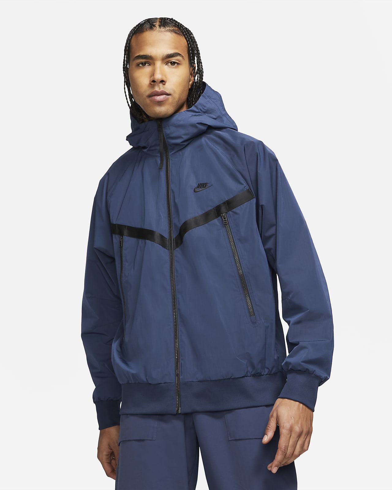 nike heritage essentials woven windrunner jacket in grey