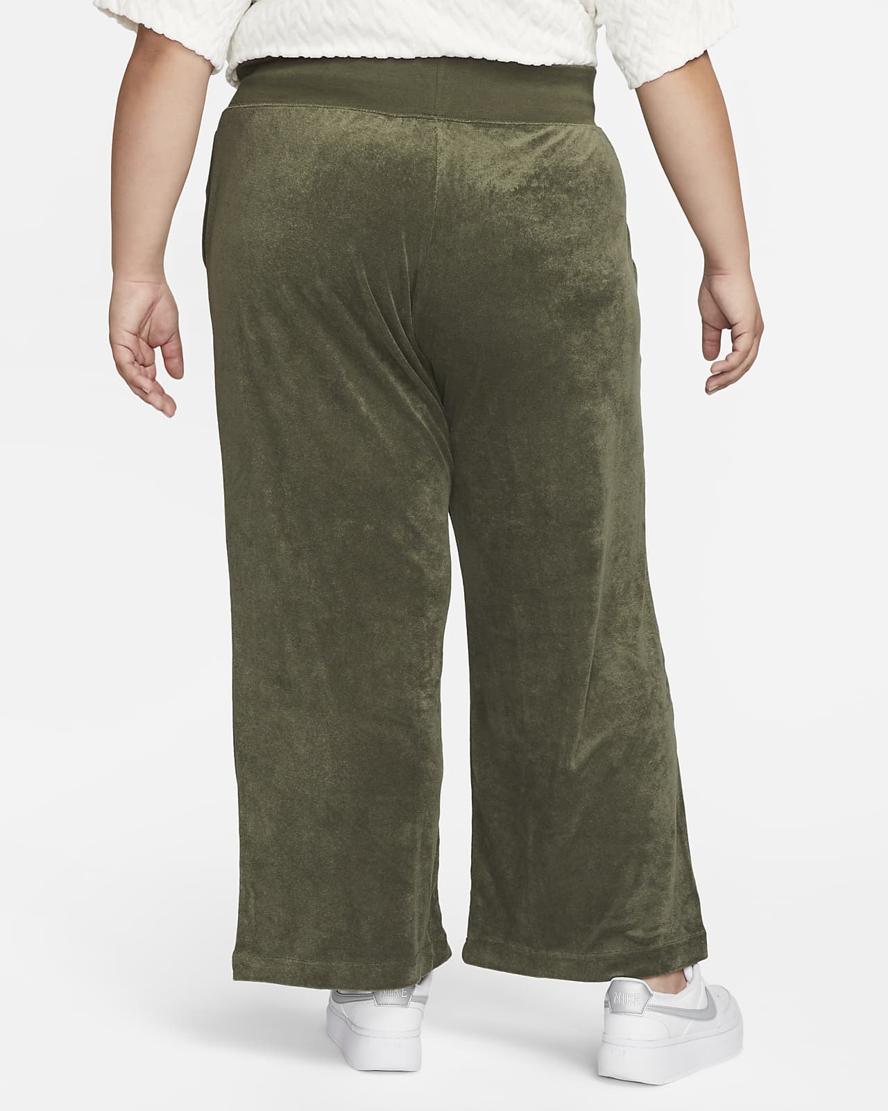 Nike Sportswear WIDE LEG PANT - Tracksuit bottoms - oil green
