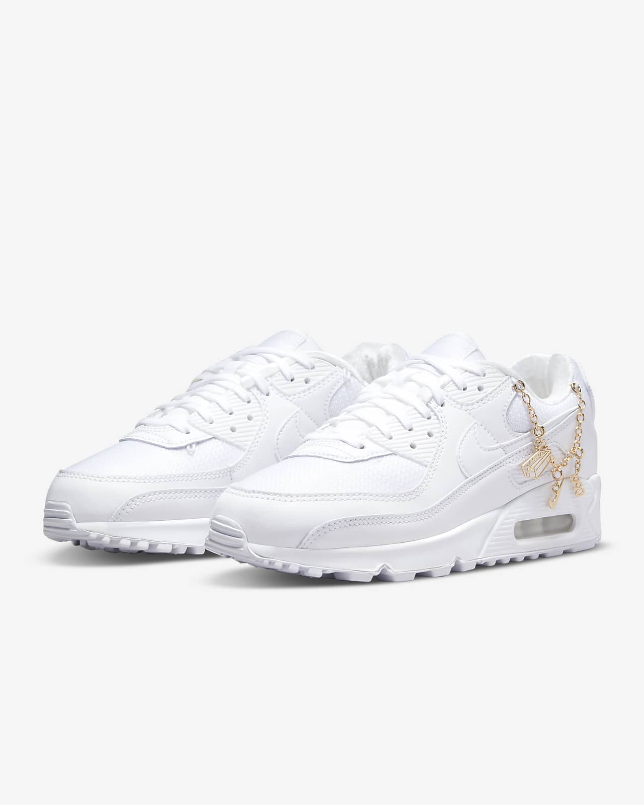 Nike Wmns Air Max 90 PRM White/Black-Gum Light Brown - 443817-102 | Sneaker  District