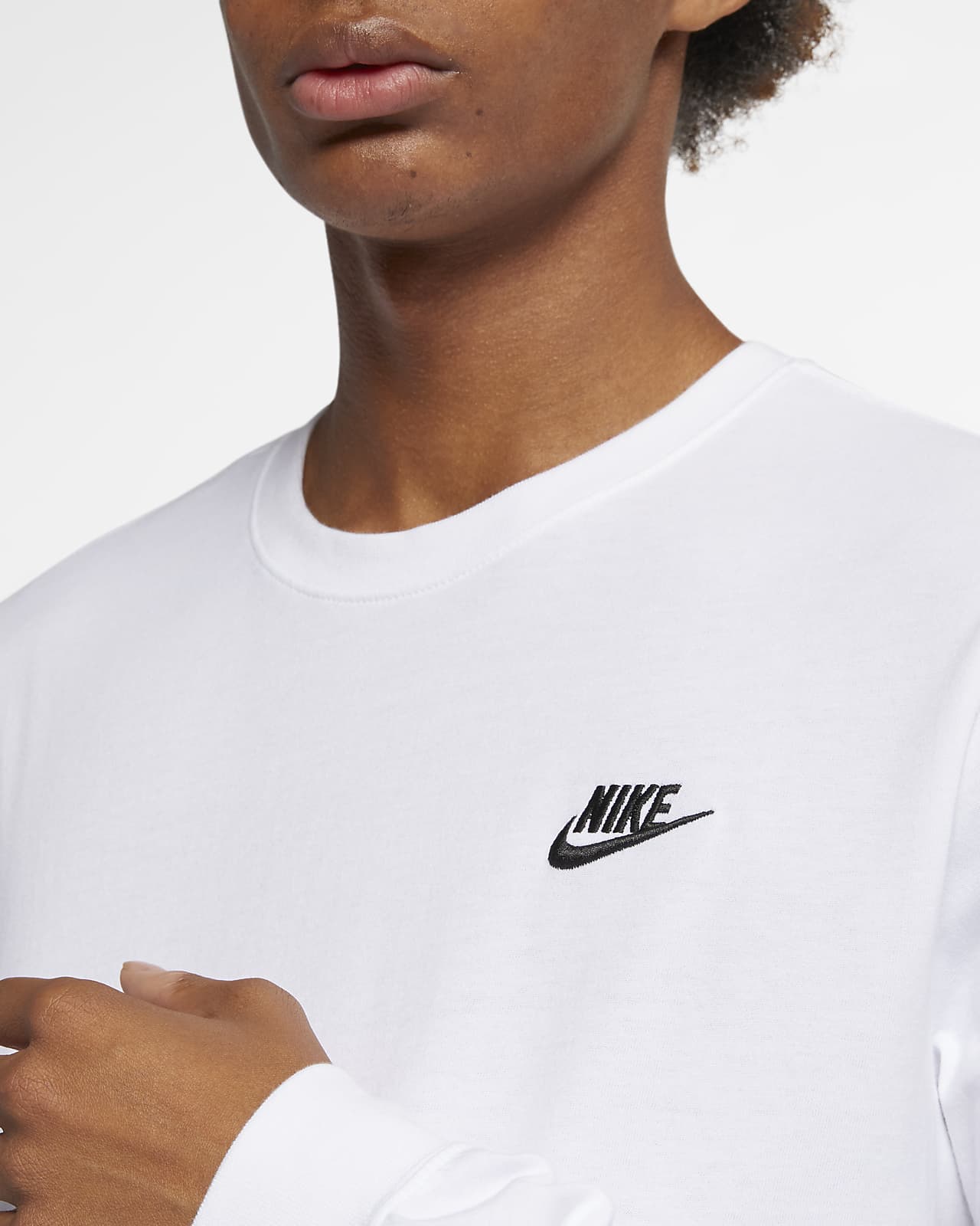 T-shirt nsw club logo brodé bleu homme - Nike