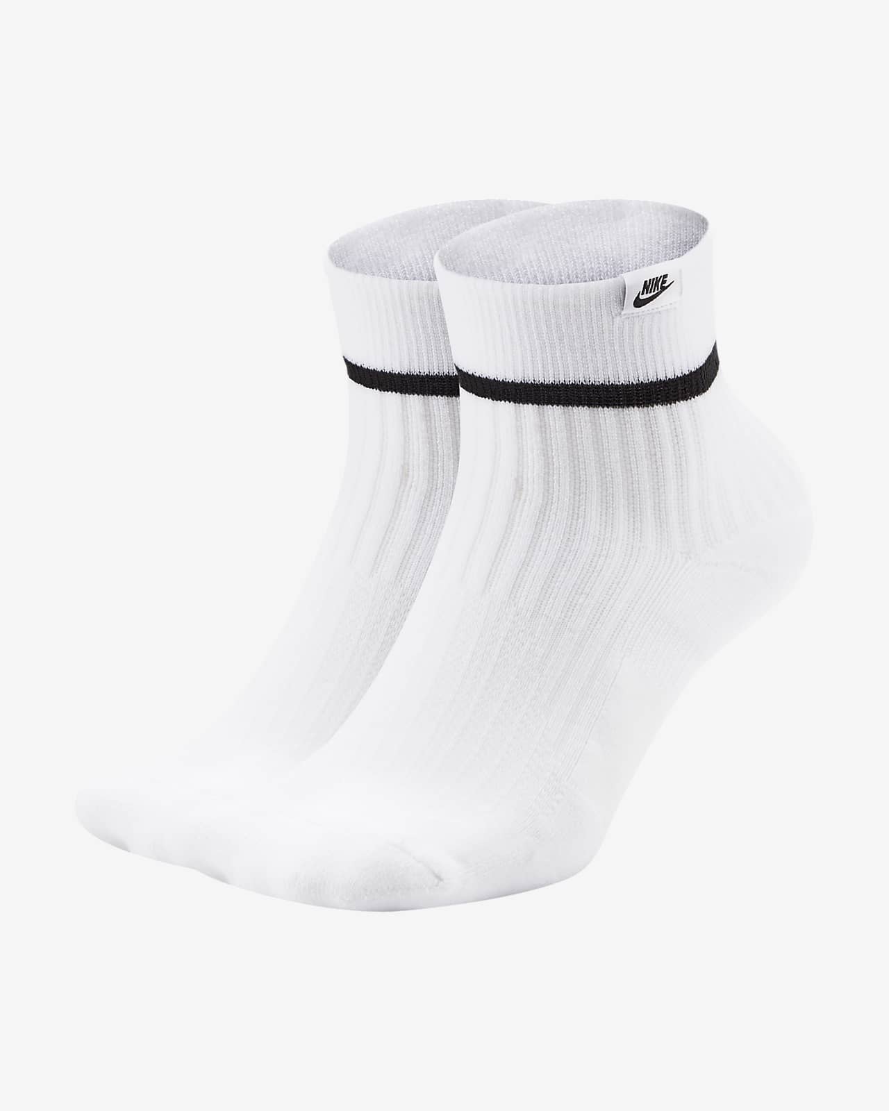 nike essential socks white