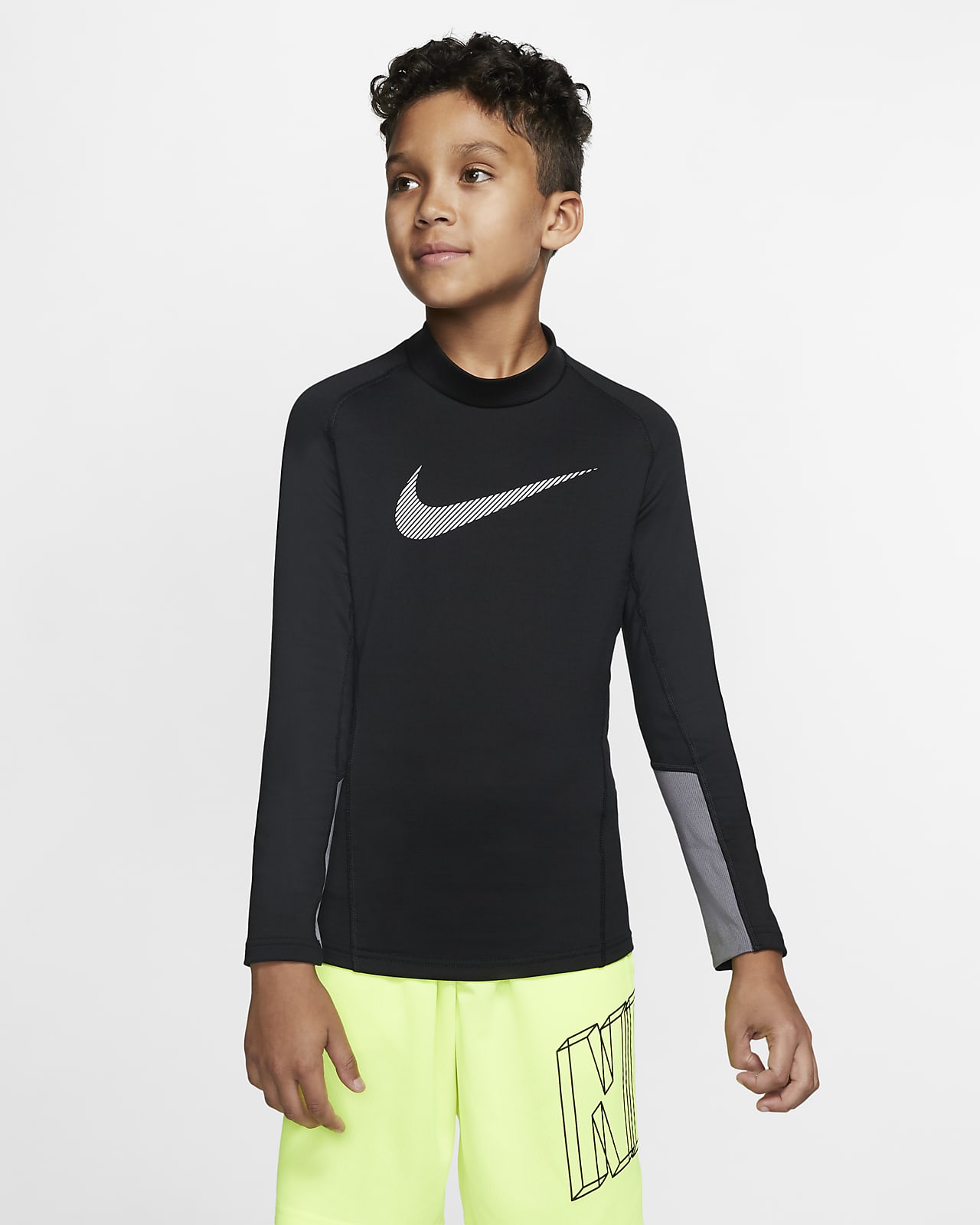 Haut de training à manches longues et col montant Nike Pro Haut D'entraînement Basketball Manches Longues Homme Breathe