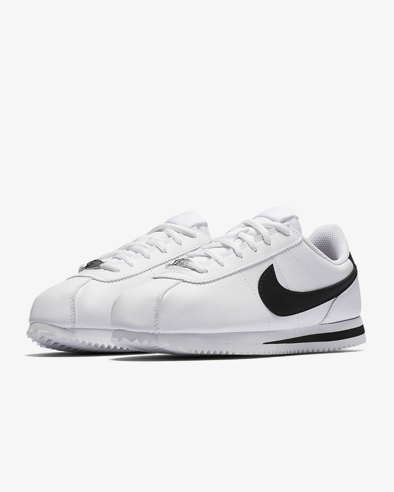 all white nike cortez youth