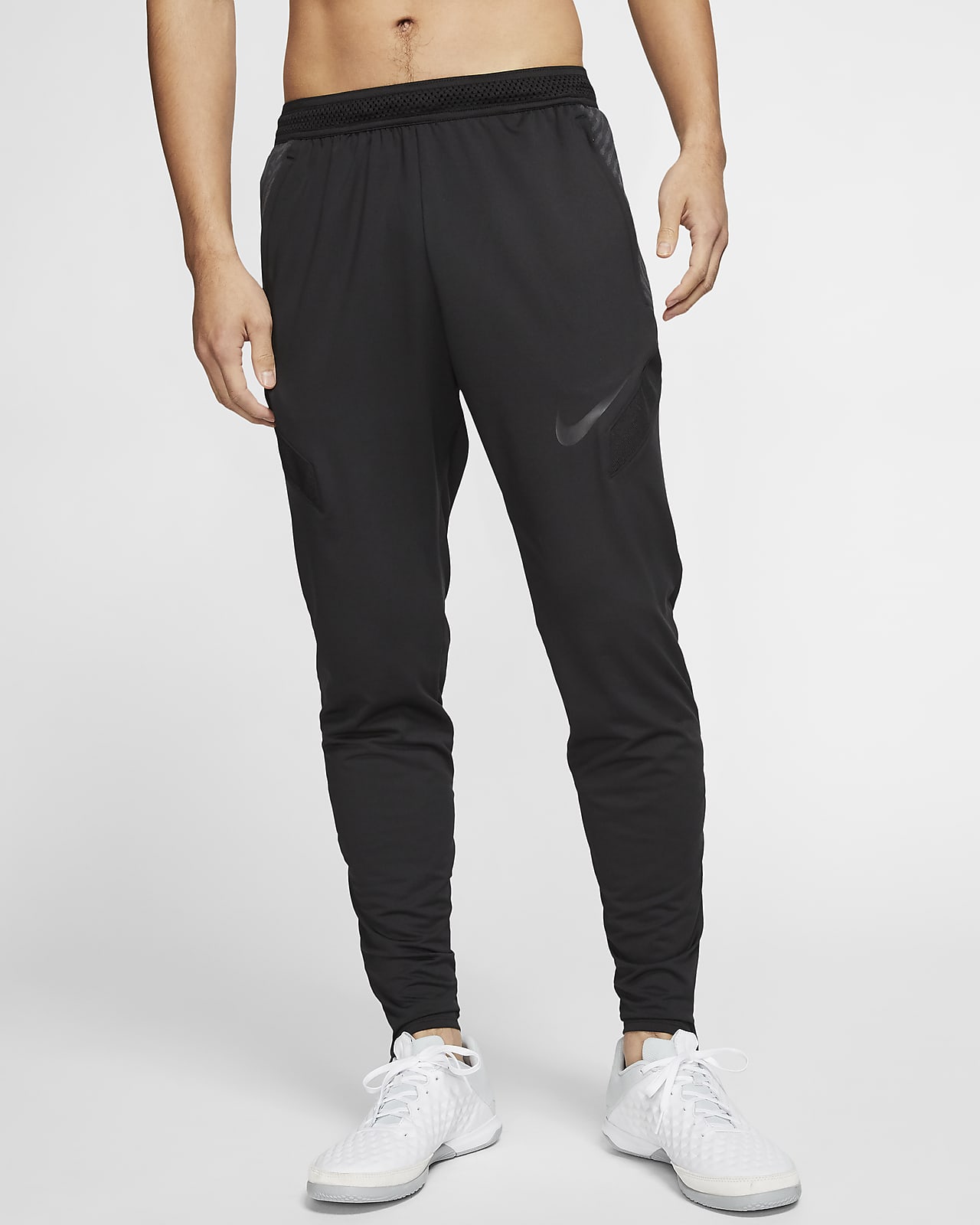 nike football academy tapered joggers in black