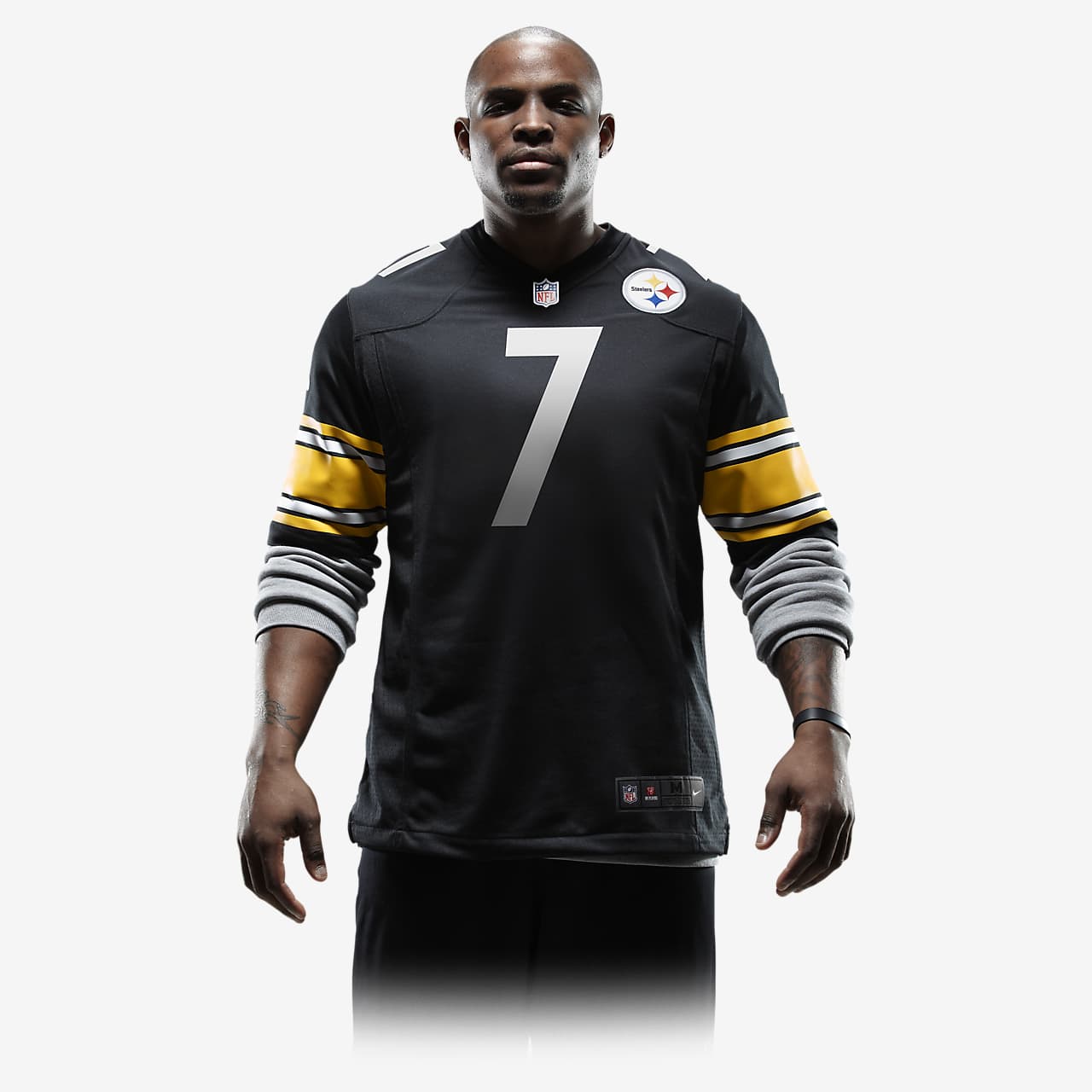 Mount Bank Applied Pay tribute NFL Pittsburgh Steelers (Ben Roethlisberger) Men's Game Football Jersey.  Nike.com