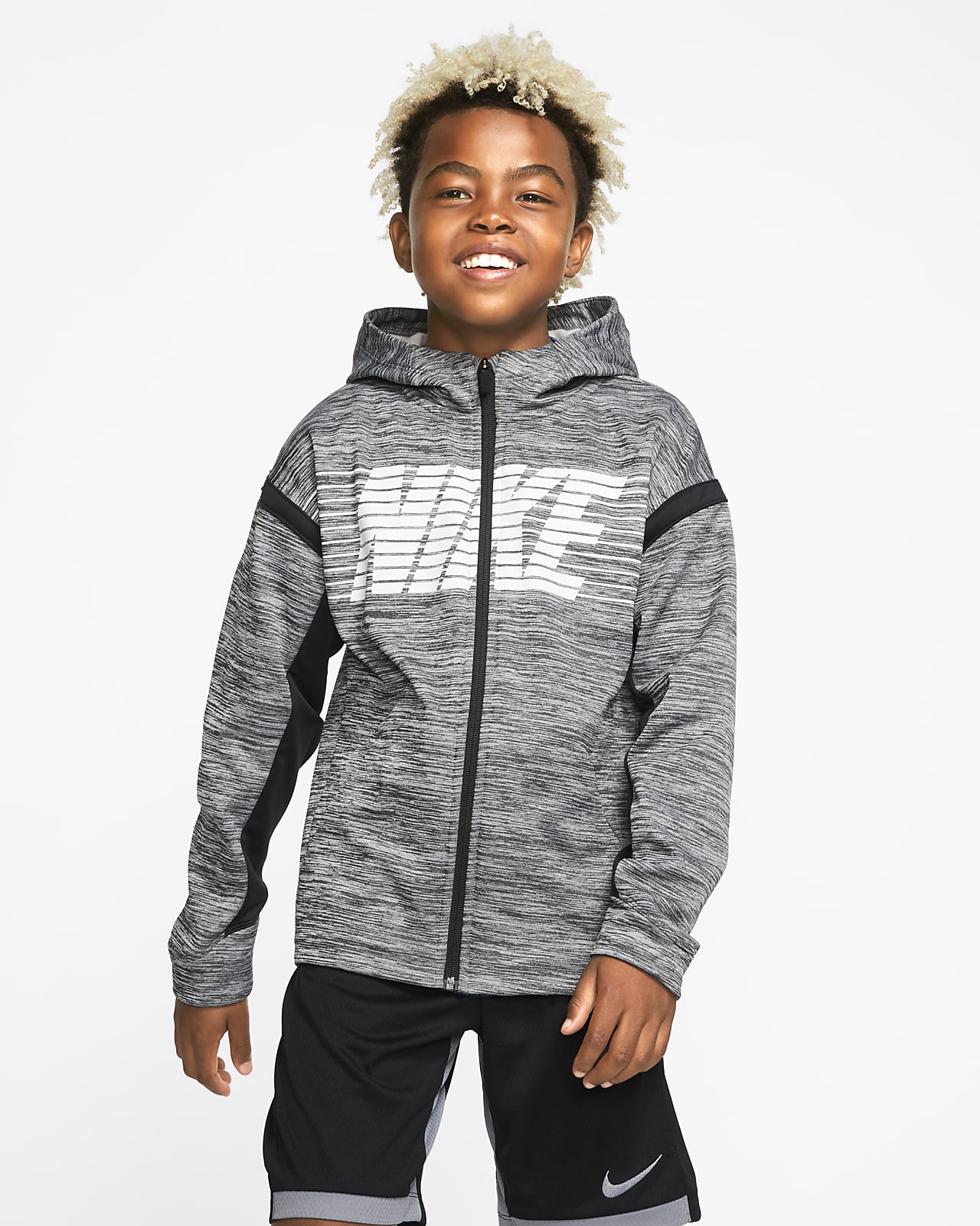 Nike Therma Trainings Hoodie mit durchgehendem Nike Therma Trainings Hoodie mit durchgehendem