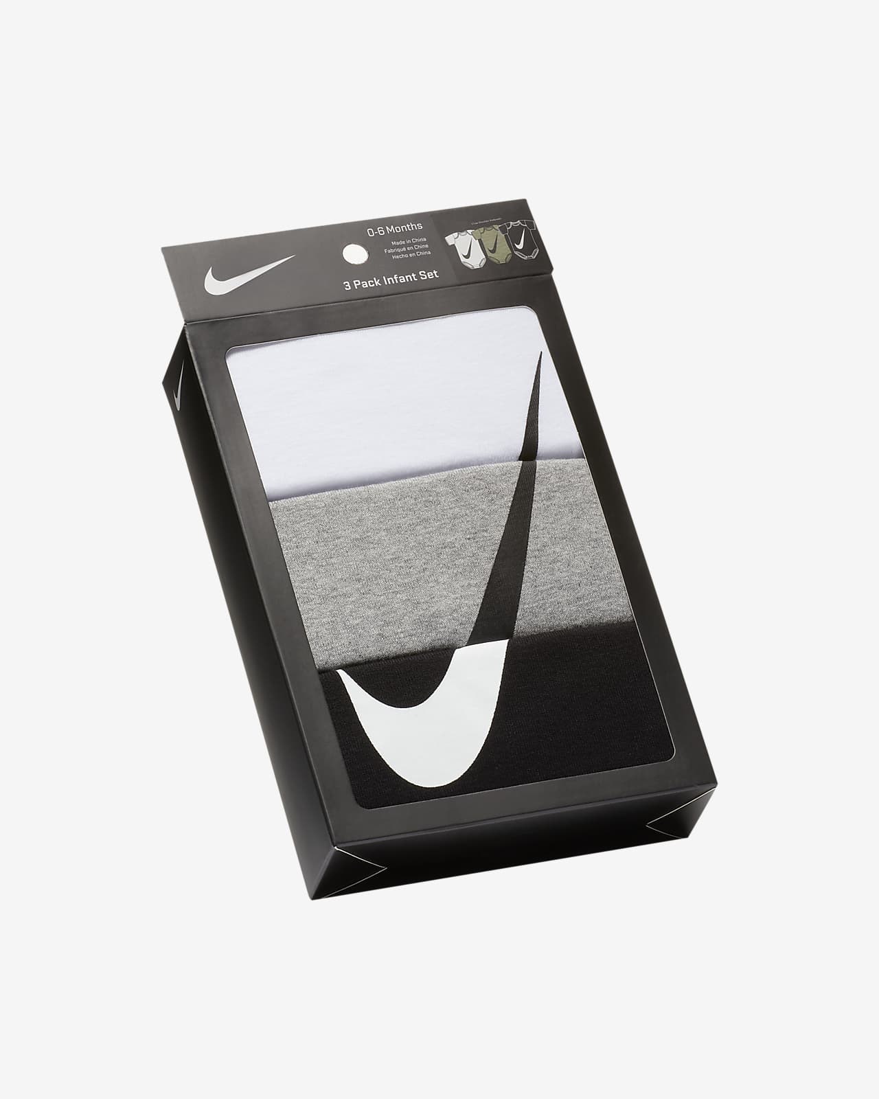 Nike Baby (0–6M) Bodysuit Set (3-Pack). Nike LU