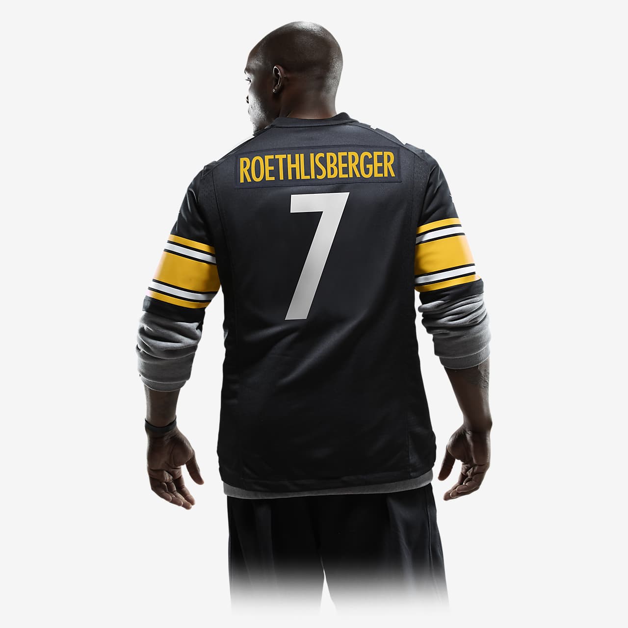 المصارع رومان رينز NFL Pittsburgh Steelers (Ben Roethlisberger) Men's Game Football Jersey المصارع رومان رينز