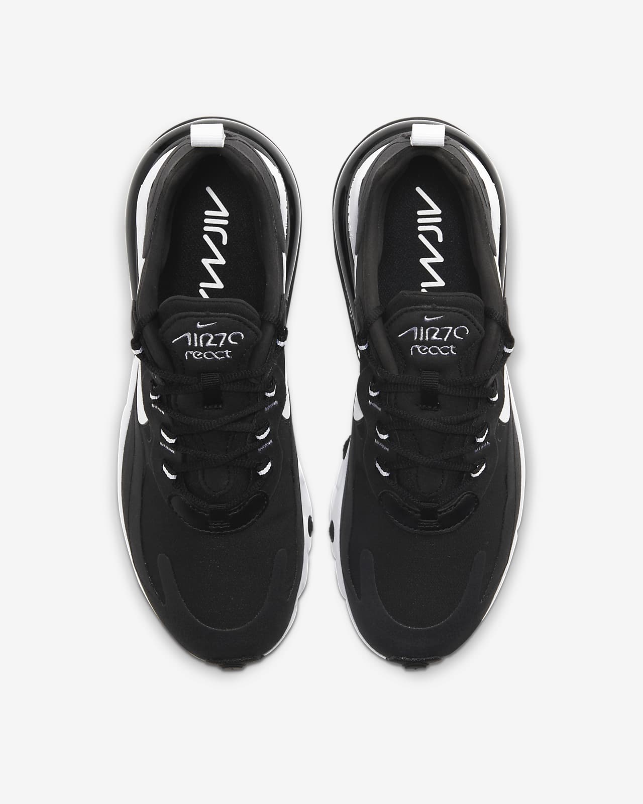 nike black air max 270 react sneakers
