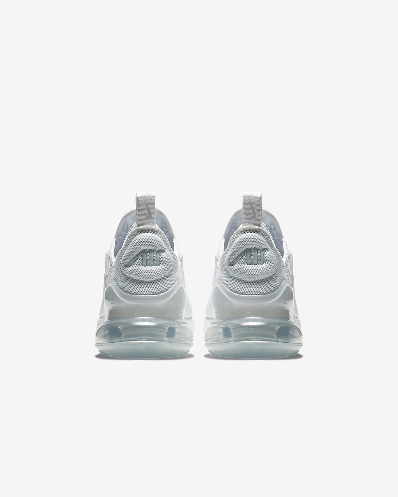 nike white and gray air max 270 sneakers
