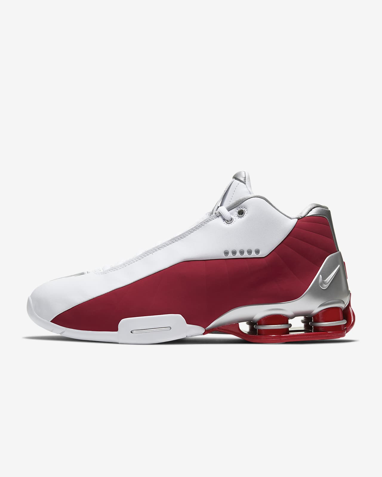 nike shox bb4 white red