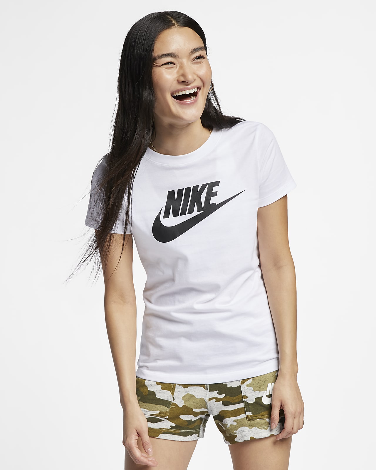 white and pink nike t shirt