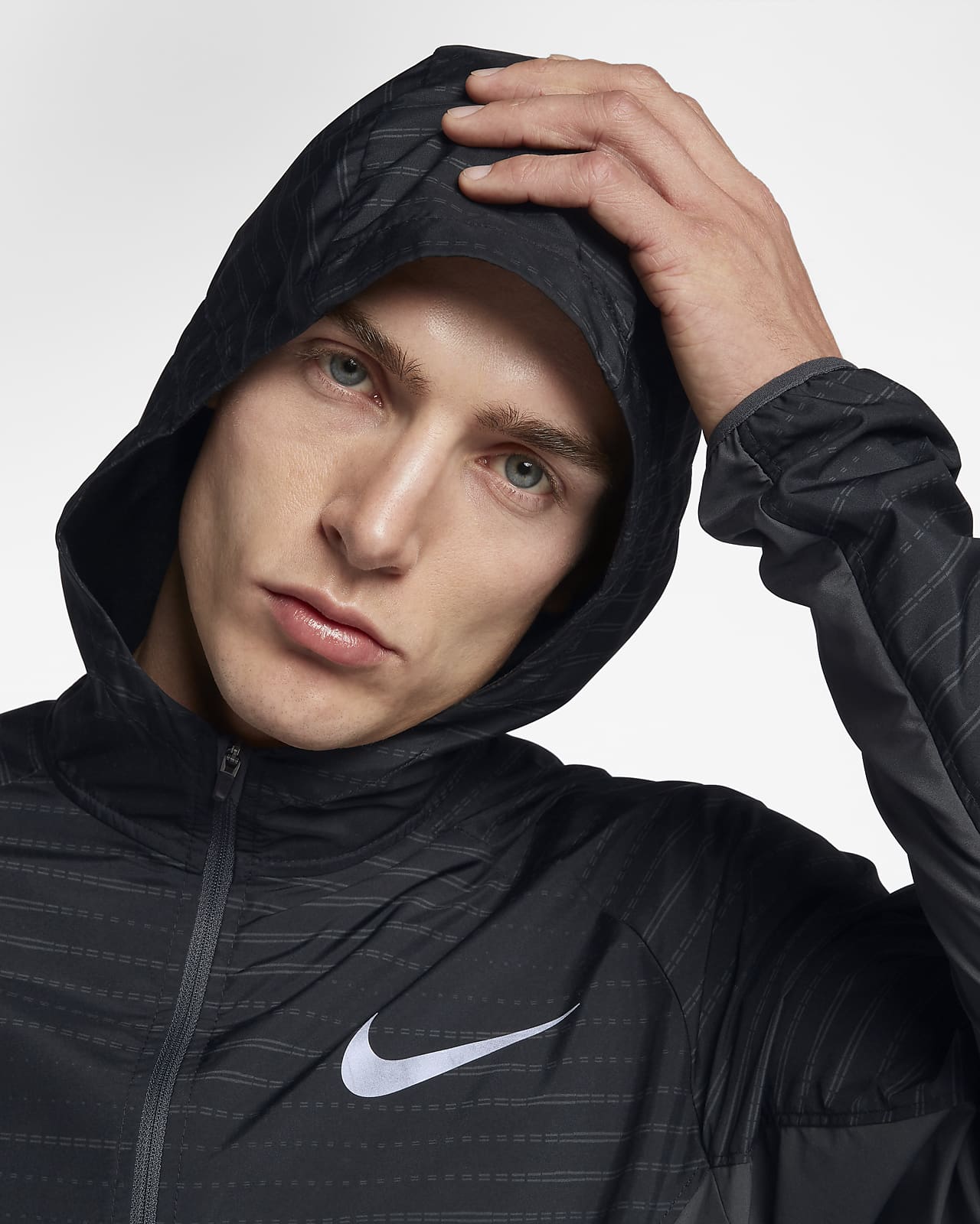 nike air hooded running jacket