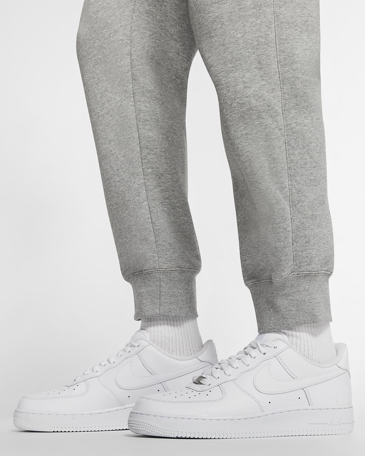 nike men sportswear club fleece cargo pants dk grey heather matte silver  white