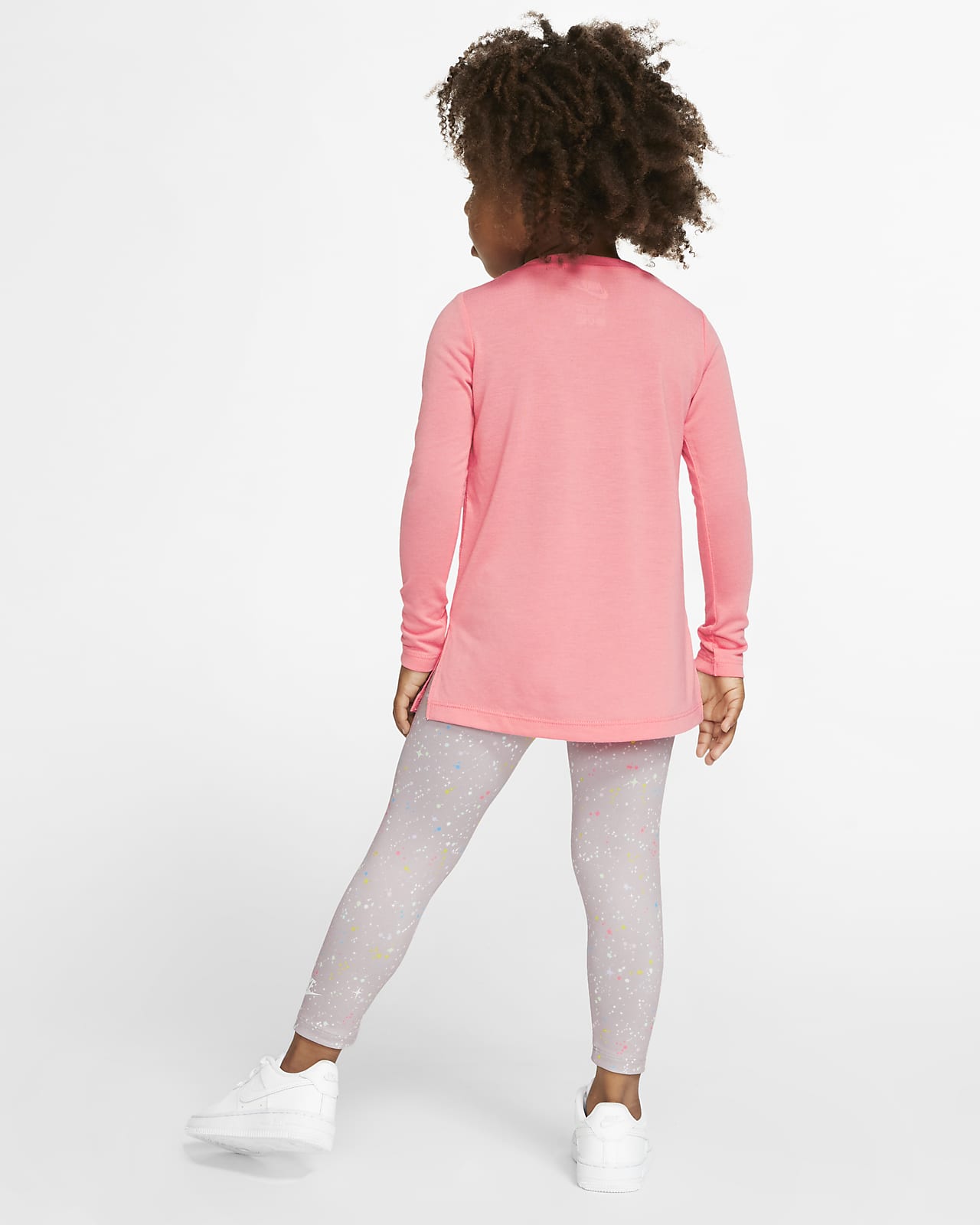 Nike Toddler Girl Long Sleeve T-Shirt & Leggings Set ~ Gray, Pink & White ~