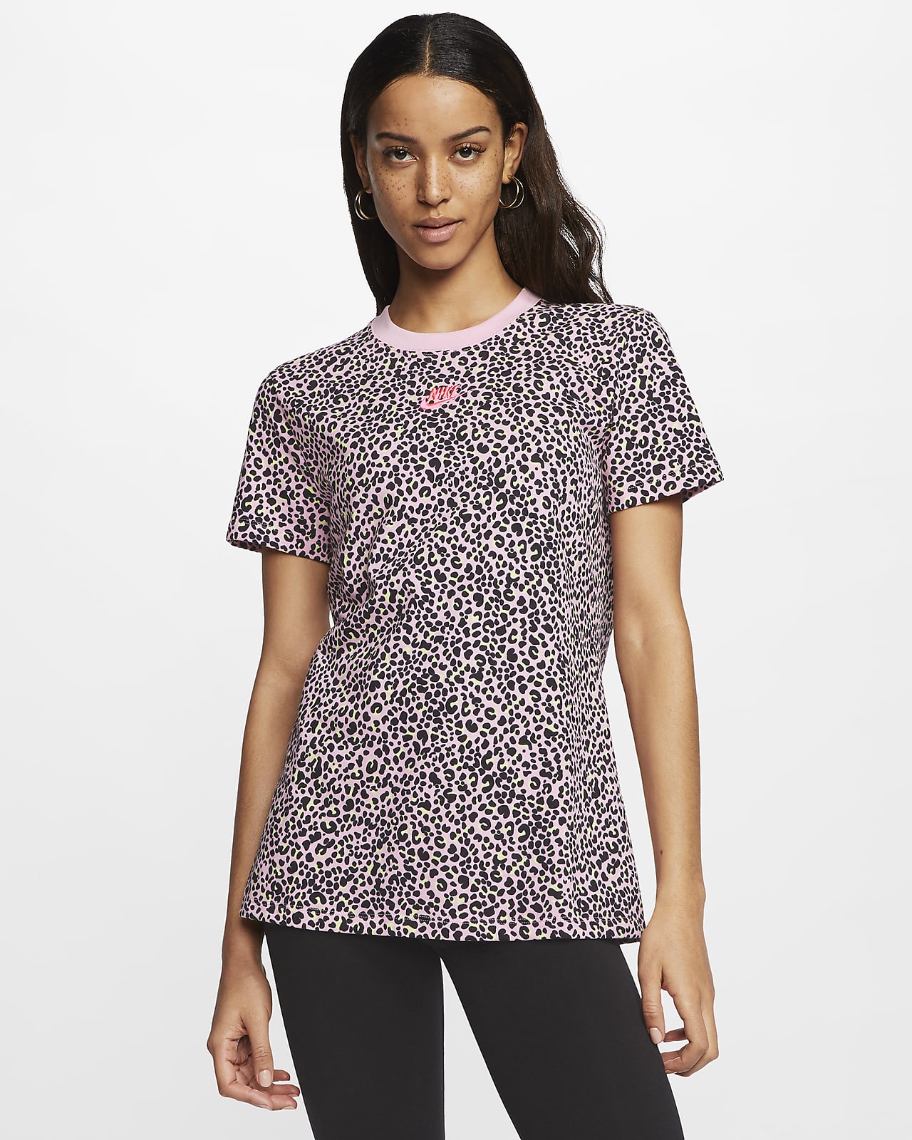 cheetah print nike shirt