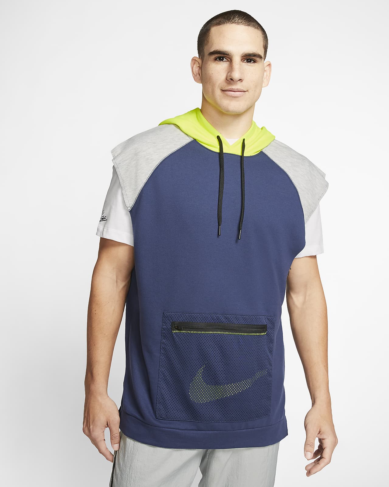 men's sleeveless training hoodie