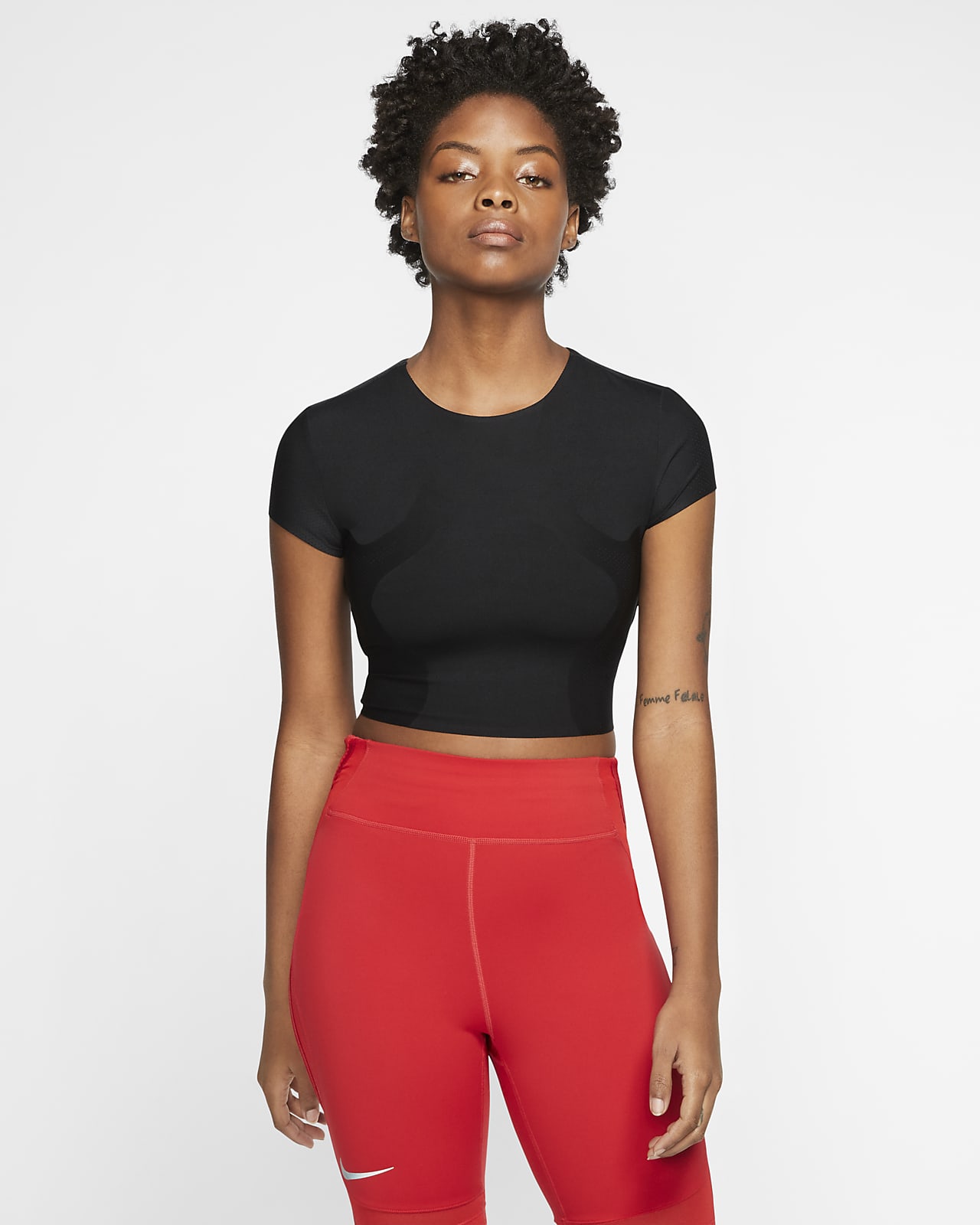 nike red running top