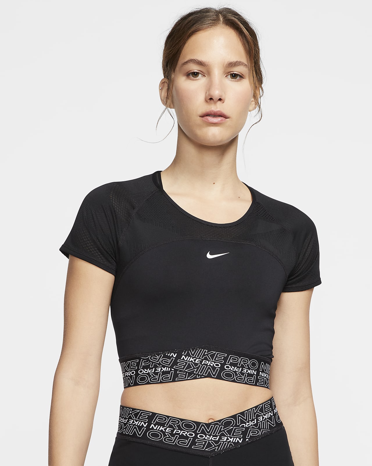 nike women's pro breathable cropped tank top