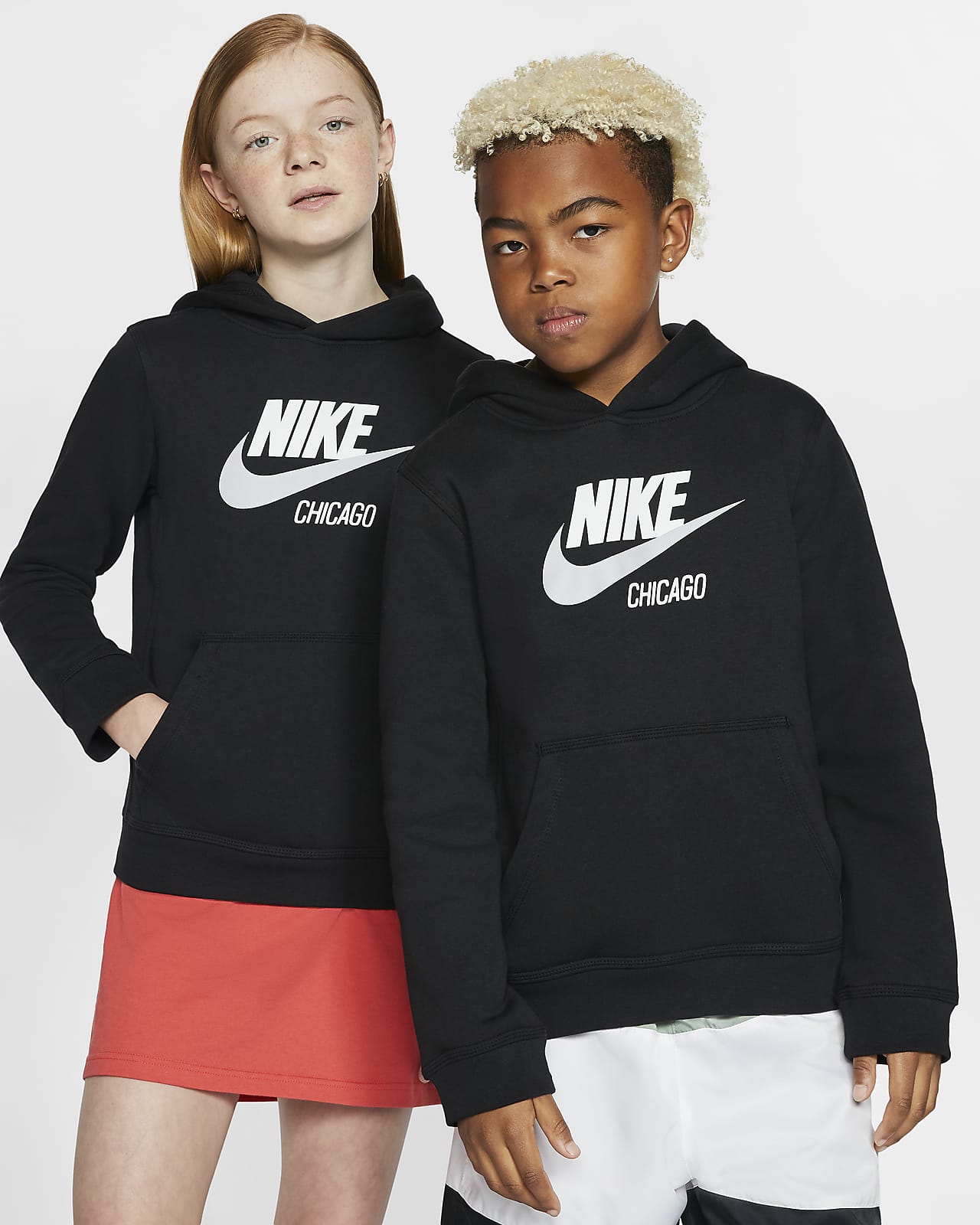 Nike Sportswear Club Fleece Chicago Big Kids' Pullover Hoodie. Nike.com