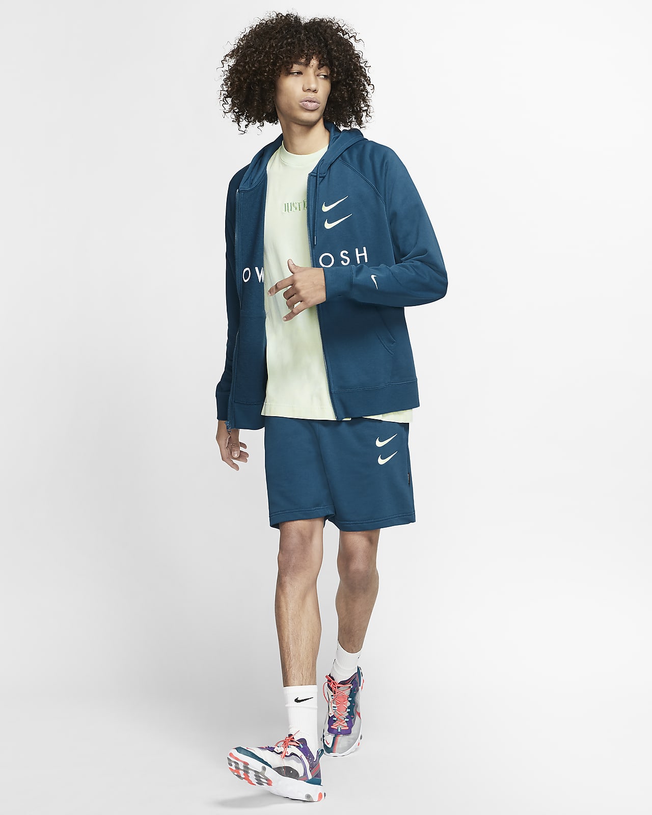 double swoosh french terry shorts