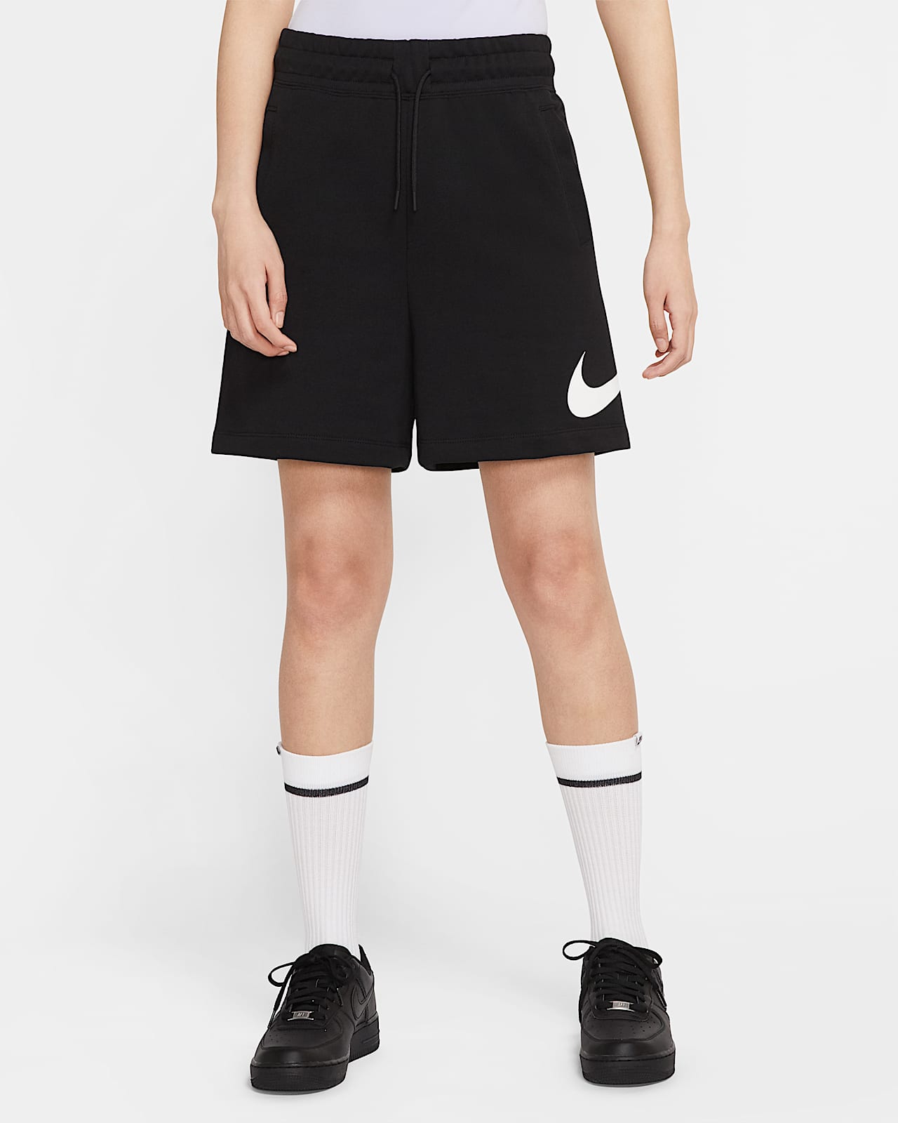 women's nike swoosh french terry shorts