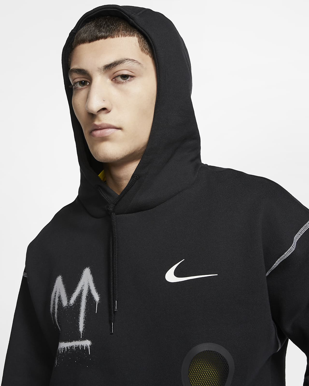 black and white nike pullover