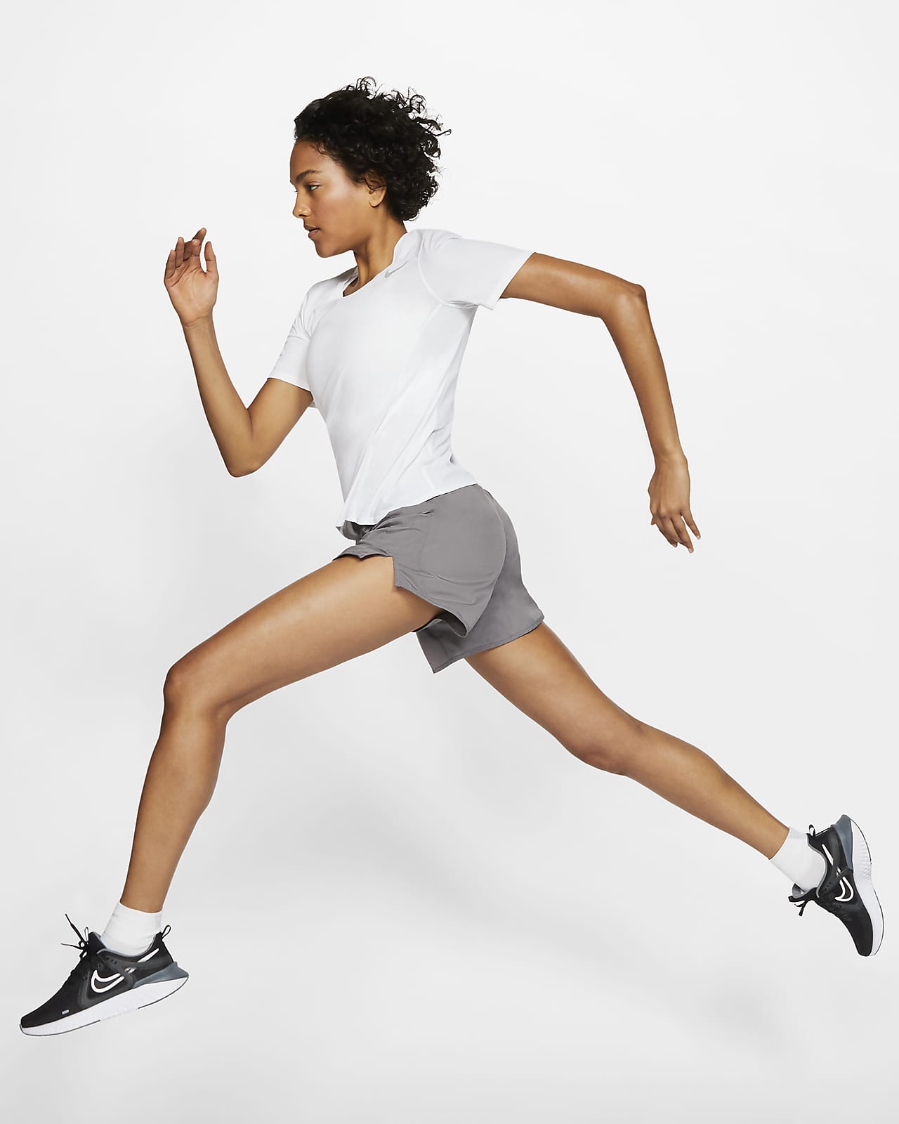 Nike Women' Run Division Tempo Luxe Pale Peach/Black Running Shorts-Sz  S/M/L/XL