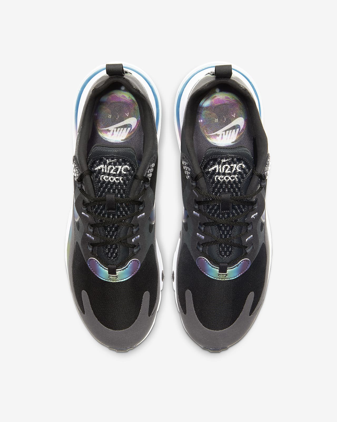 nike air max 270 iridescent trainers in black