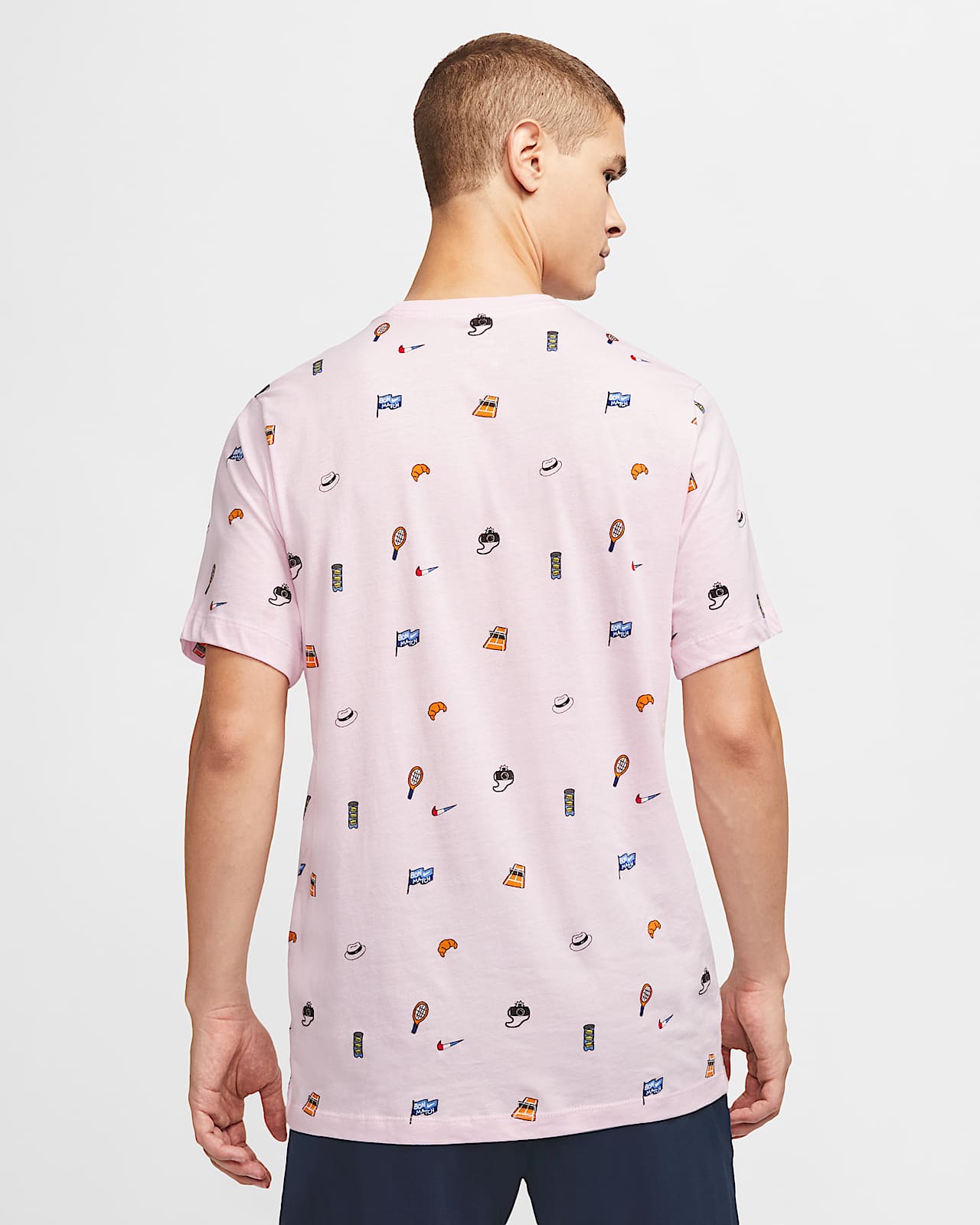 pink and white nike shirt mens