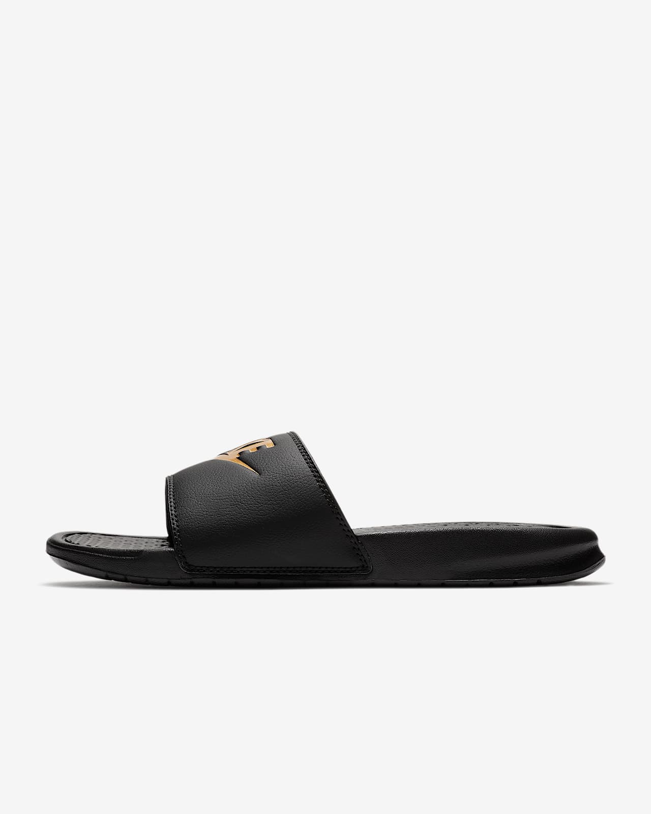 nike benassi all black
