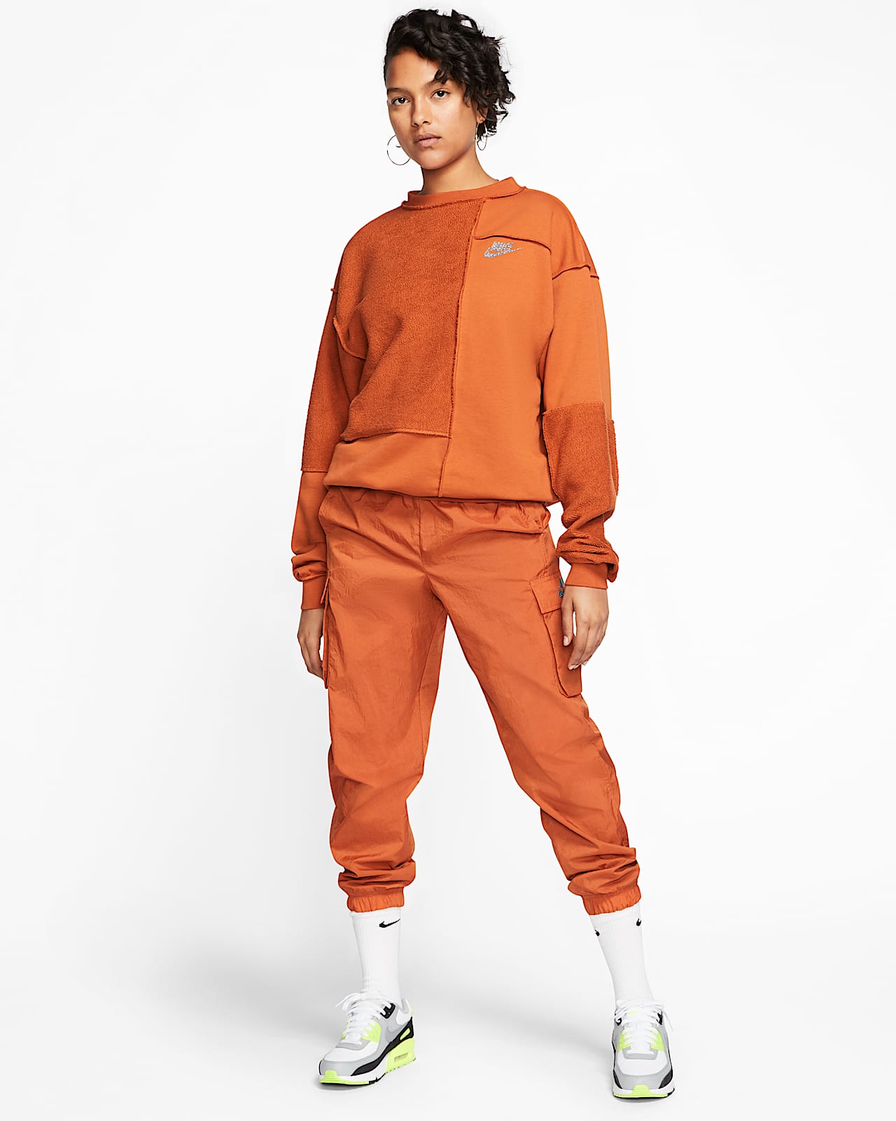 nike orange hoodie women's