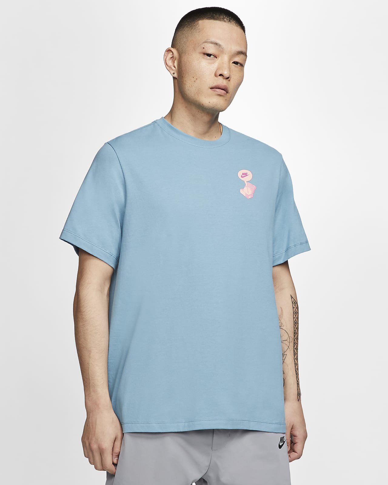 cerulean blue nike shirt